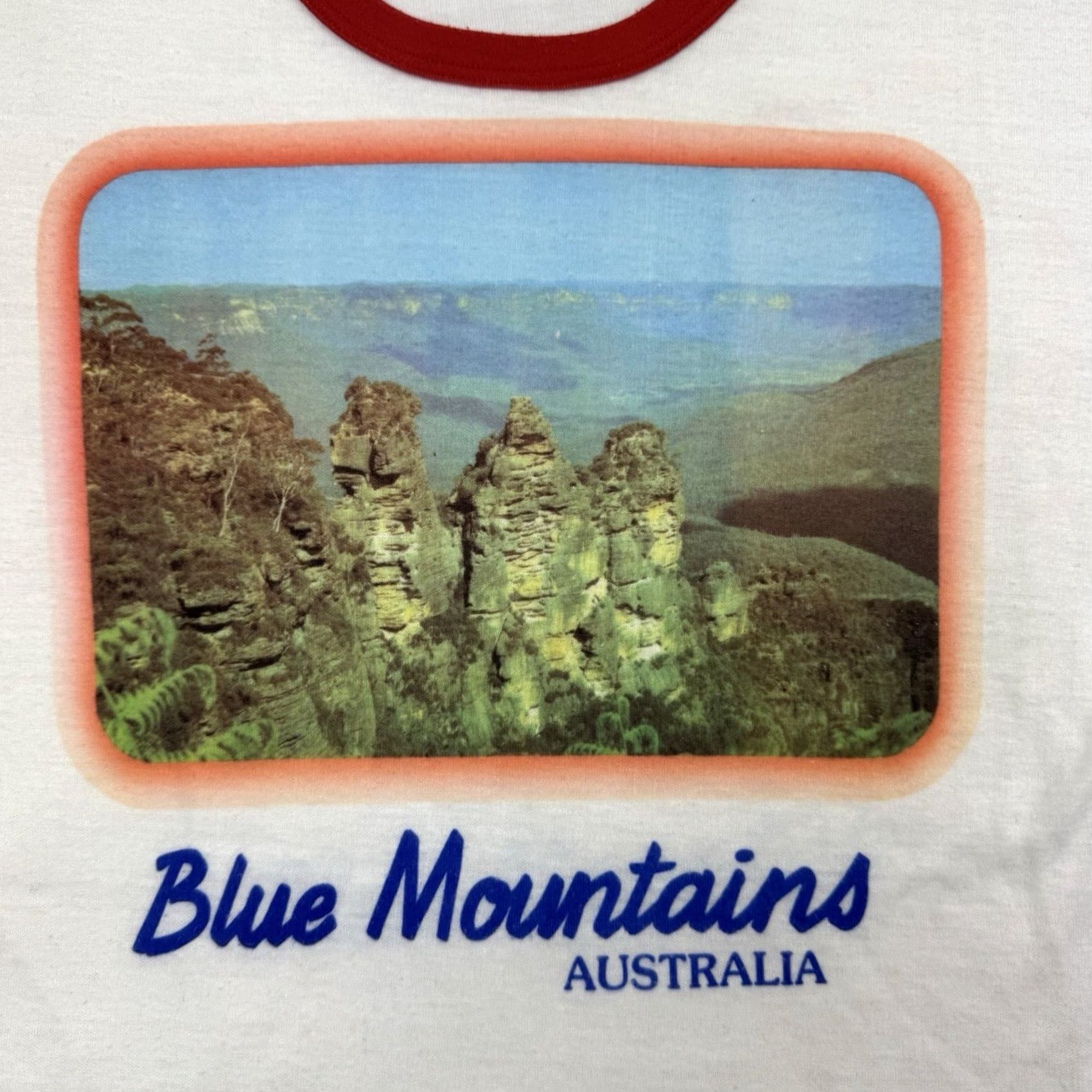 Vintage VINTAGE Mountain Australia Ringer T Shirt Adult Small 70s Graphic Tee White Mens Short Sleeve Crew Neck Cotton Polyester Pattern Solid Size US S / EU 44-46 / 1 - 2 Thumbnail