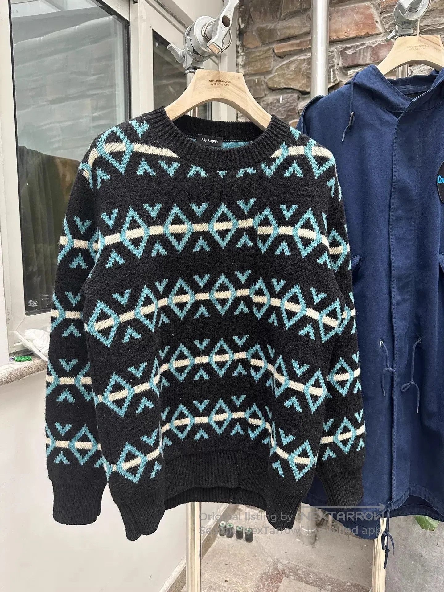 Raf Simons Geometric Pattern Crewneck Sweater. Size US M / EU 48-50 / 2 - 5 Thumbnail