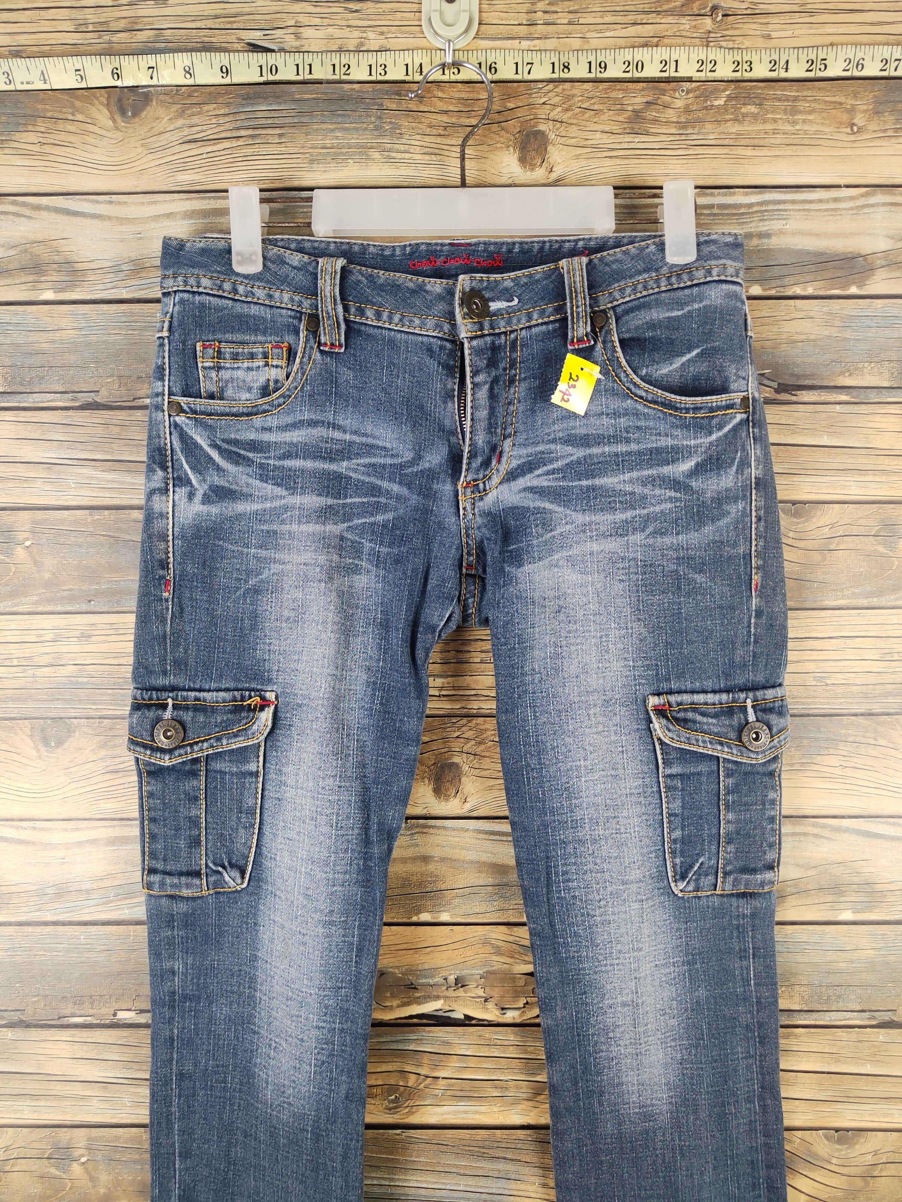 Japanese Brand DL Chow Chow Chow Blue Distressed Ripped Jeans #2342 Size 28" / US 6 / IT 42 - 2 Thumbnail