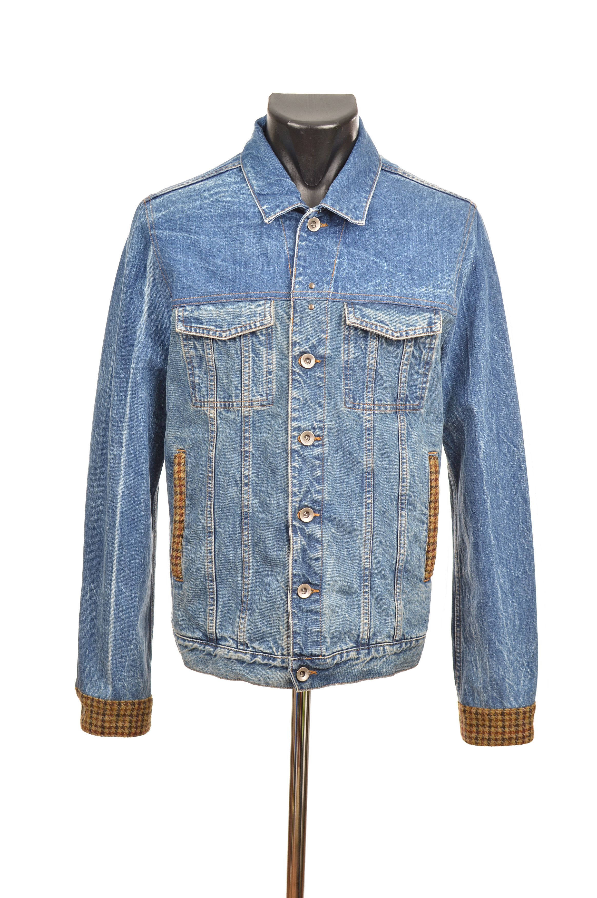 Vintage Mauro Grifoni Denim / Tweed Jean Jacket Size US M / EU 48-50 / 2 - 1 Thumbnail