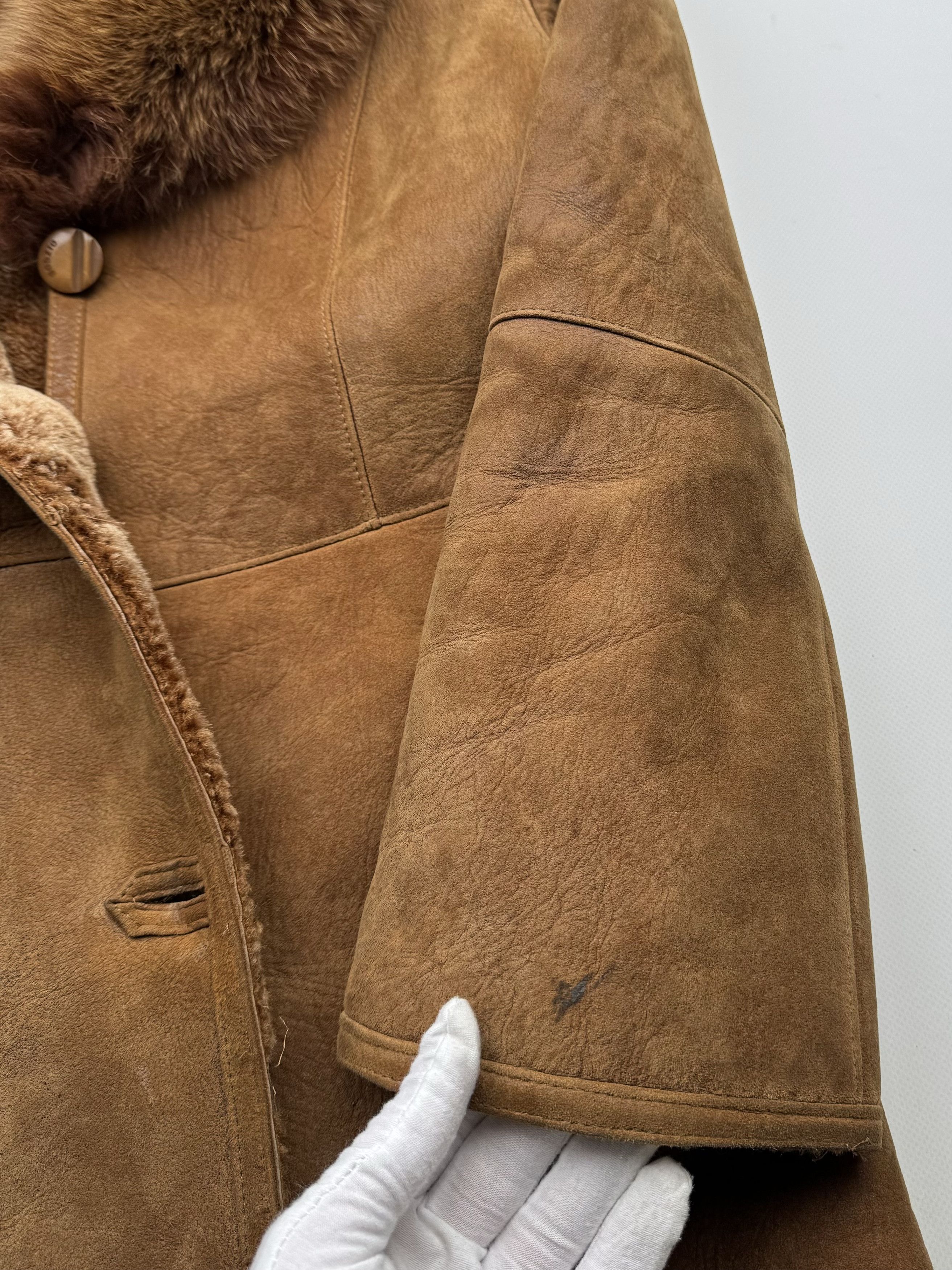 Japanese Brand 90's Real Sheepskin Coat With Real Fur Neck B99(V252)E2 Size M / US 6-8 / IT 42-44 - 7 Thumbnail