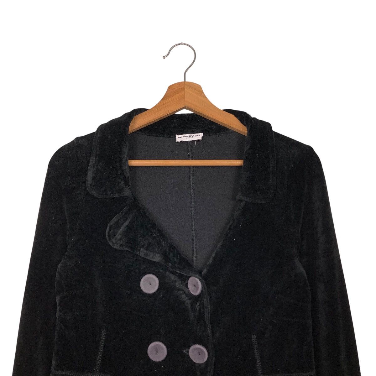 Designer × Japanese Brand × Vintage 📌Vintage Cropped Velvet Jacket Sonia Rykiel Paris Size US M / EU 48-50 / 2 - 6 Thumbnail