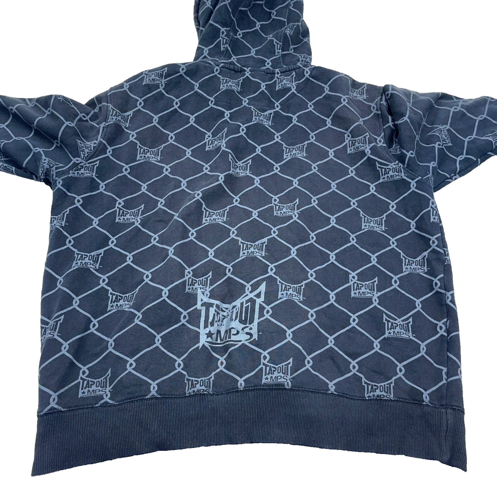 Tapout VINTAGE Tapout Hoodie Men XL Black Full Zip Jacket MMA AOP Cage Print Grunge Shirt Size US XL / EU 56 / 4 - 4 Thumbnail