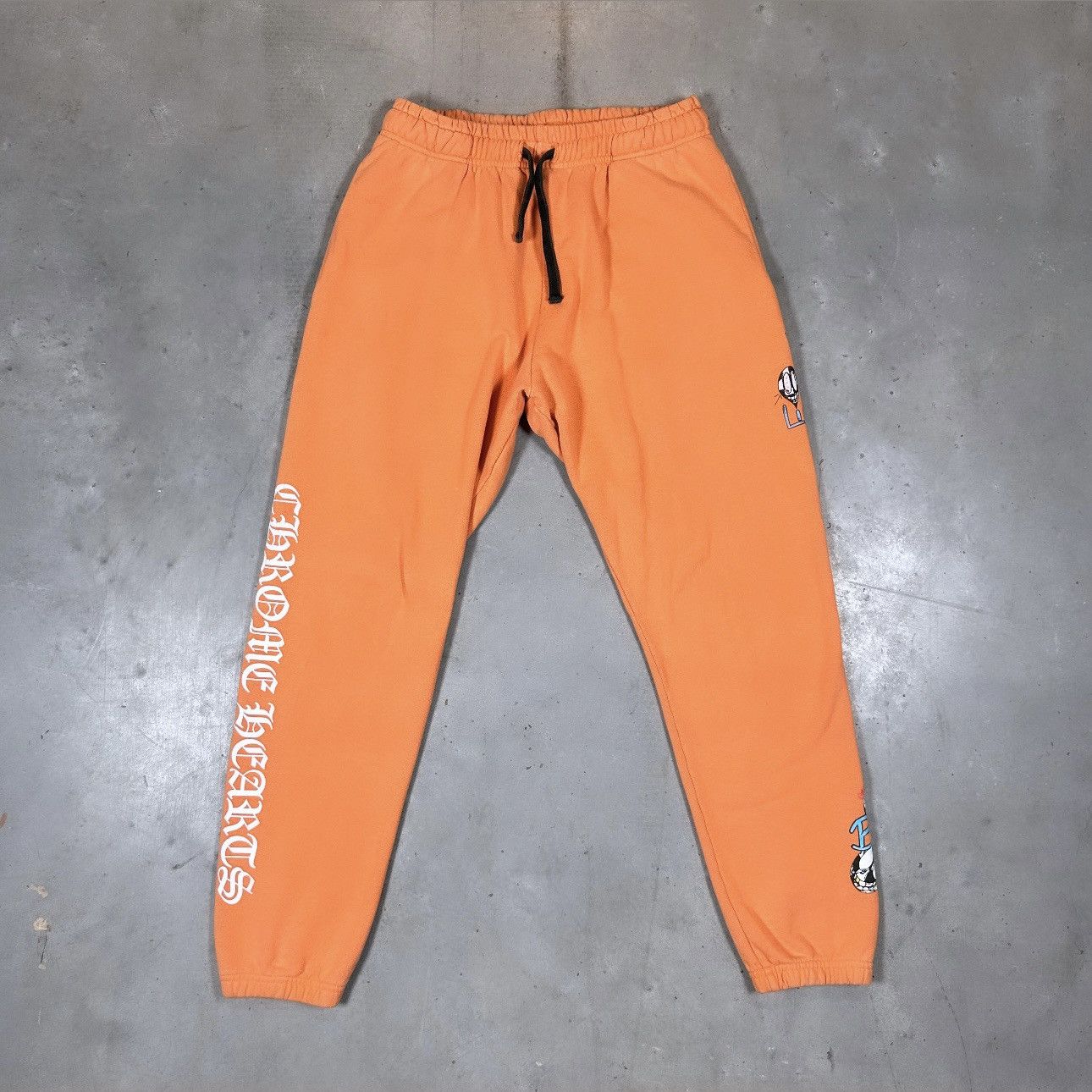 image of Chrome Hearts Matty Boy Ppo Link & Build Sweatpants in Orange, Men's (Size 34)