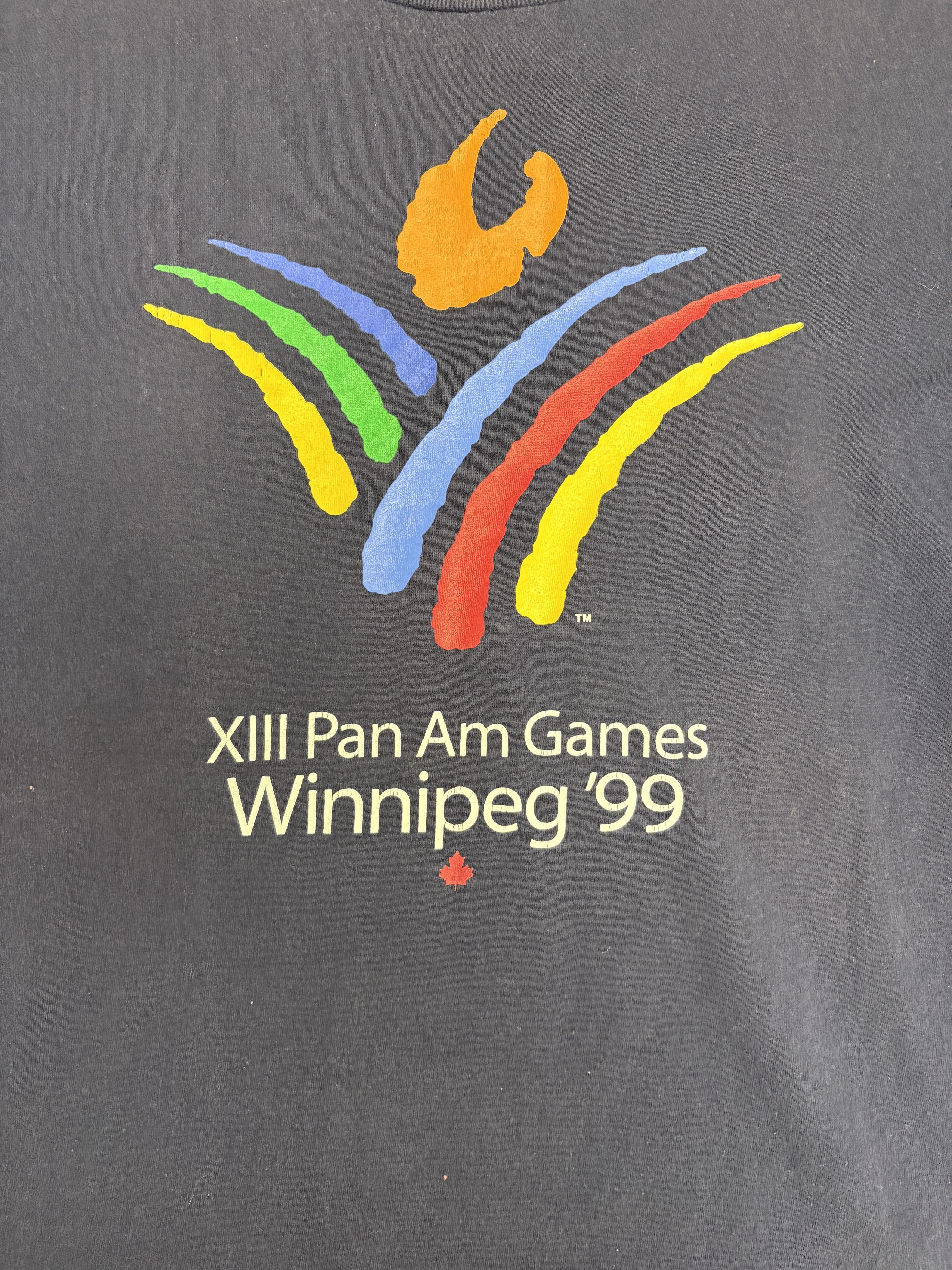 Vintage Winnipeg Pan-Am Games '99 Vintage Blue T-Shirt Tee Size US XXL / EU 58 / 5 - 2 Thumbnail