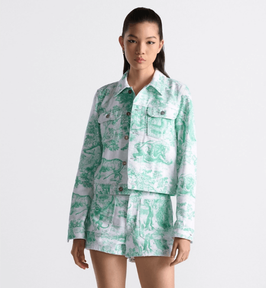 Dior o1w1db10925 442V11 Denim Jacket in White/Aquamarina Size S / US 4 / IT 40 - 5 Thumbnail