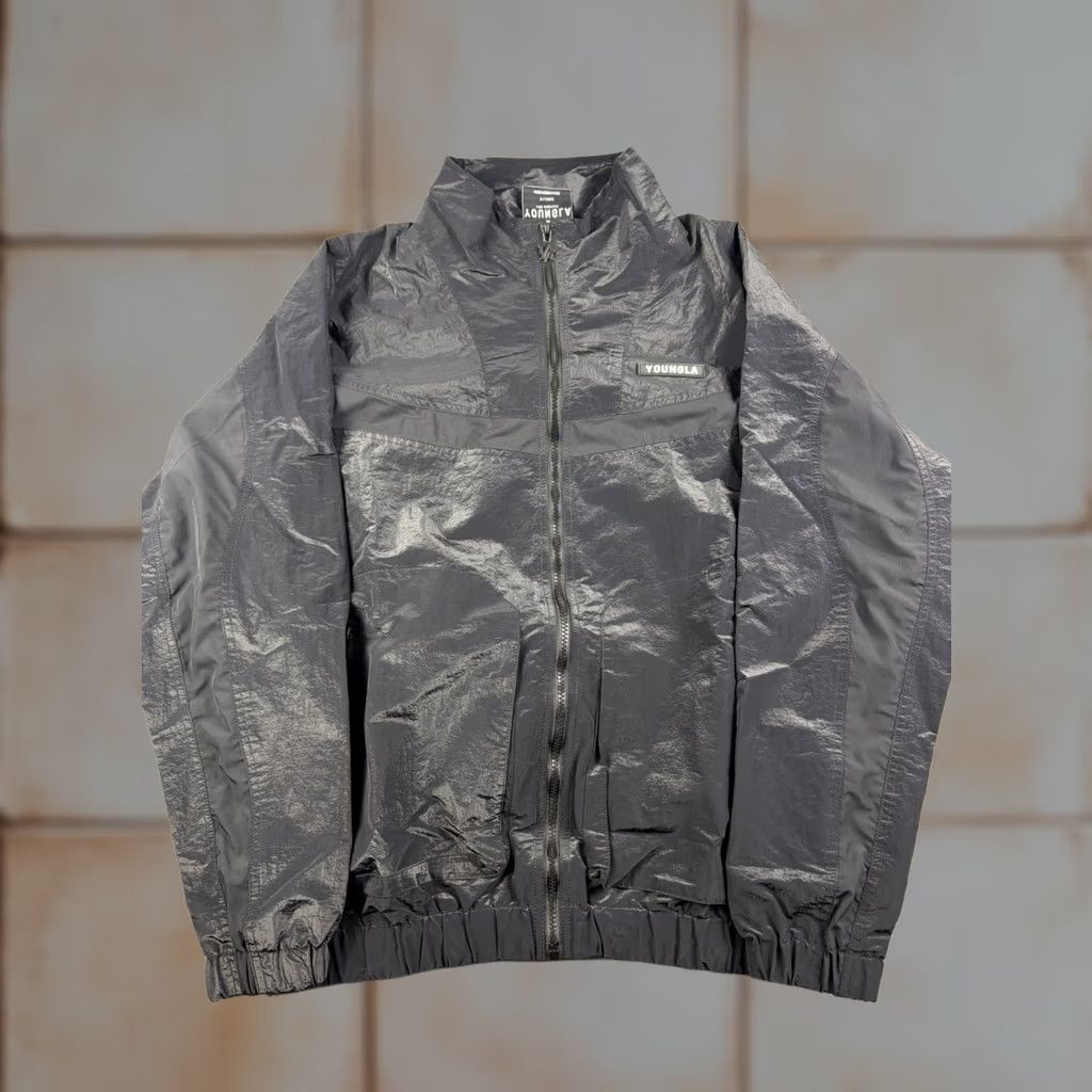 YoungLA YoungLa Windbreaker Track Jacket Men L Black Full Zip Lightweight Lightweight Windbreaker Size US L / EU 52-54 / 3 - 1 Thumbnail