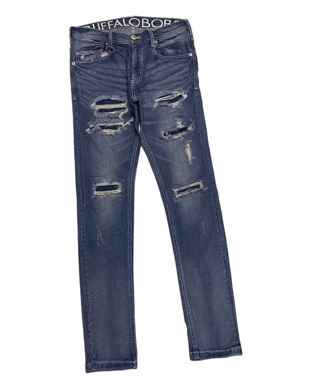 BUFFALO BOBS 🔥RARE🔥BUFFALO BOBS DISTRESSED RARE DENIM UNDERCOVER DESIGN Size US 30 / EU 46 - 4 Thumbnail