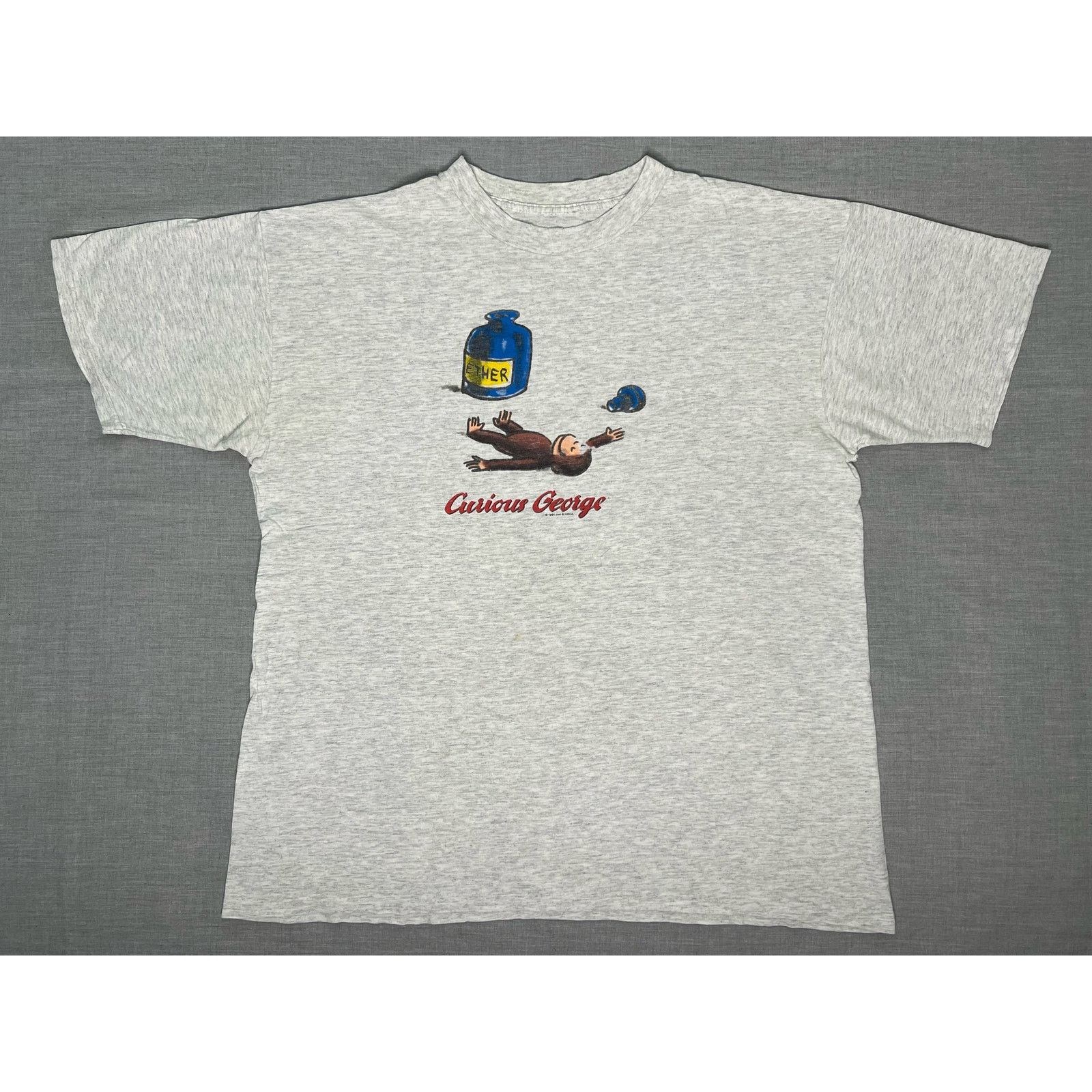 Vintage Vintage 1995 Curious George Ether Single Stitch T-shirt XL Size US XL / EU 56 / 4 - 1 Thumbnail