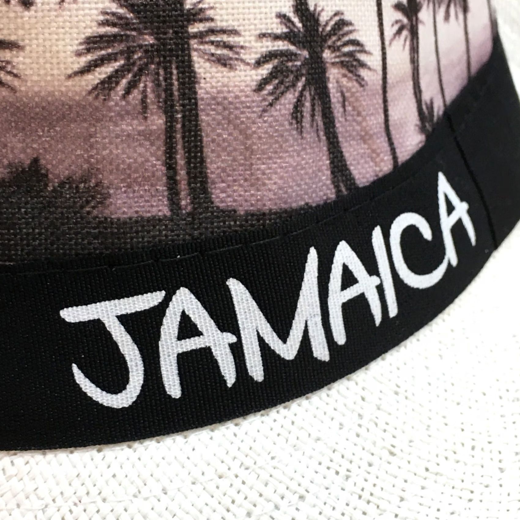 Vintage Island Treasures Jamaica Fedora Mens White OS Straw Hat Fitted Curved Brim Size ONE SIZE - 3 Thumbnail