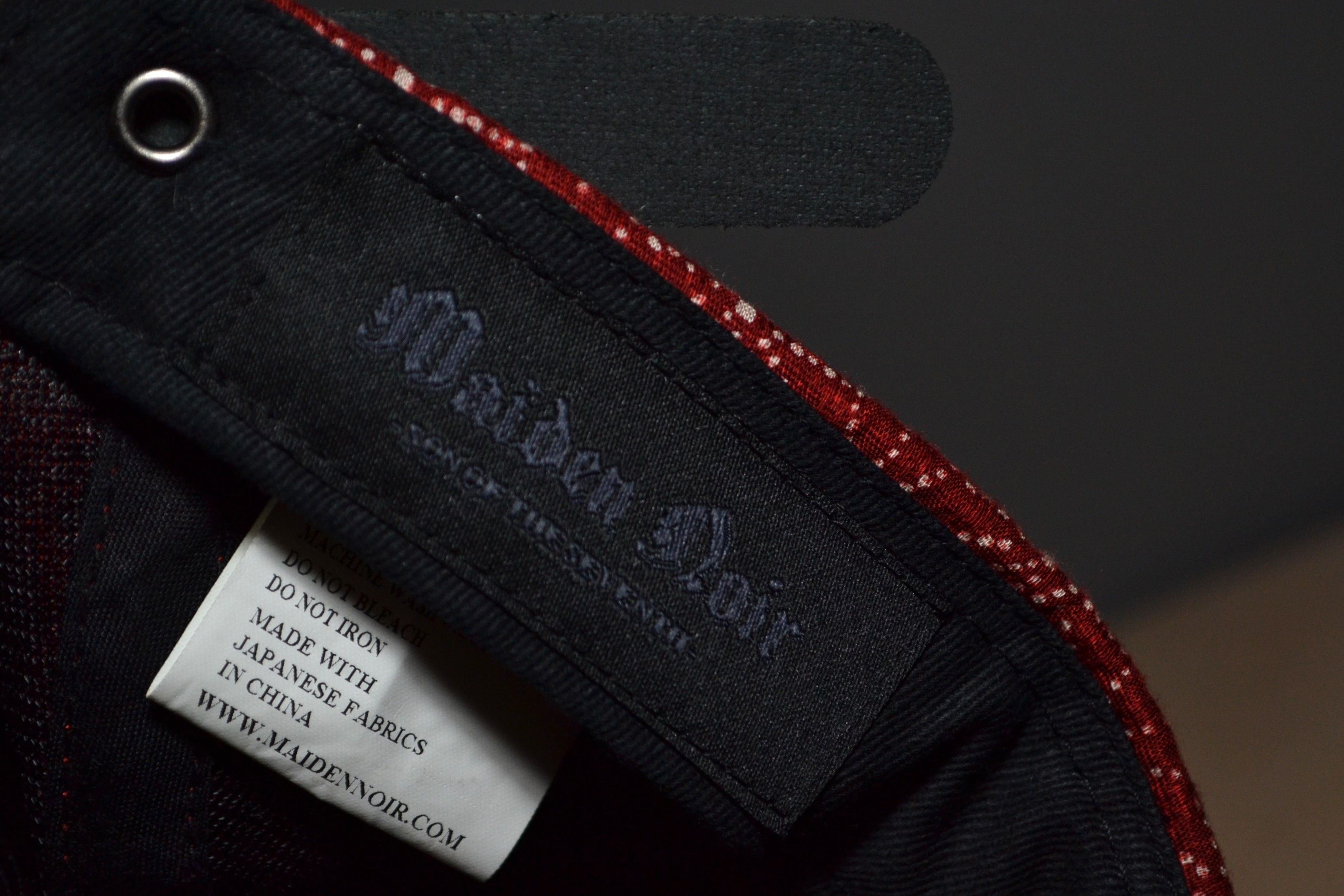 Japanese Brand Maiden Noir Blood Red Sashiko 5 Panel Camp Hat Visvim Style Size ONE SIZE - 6 Thumbnail