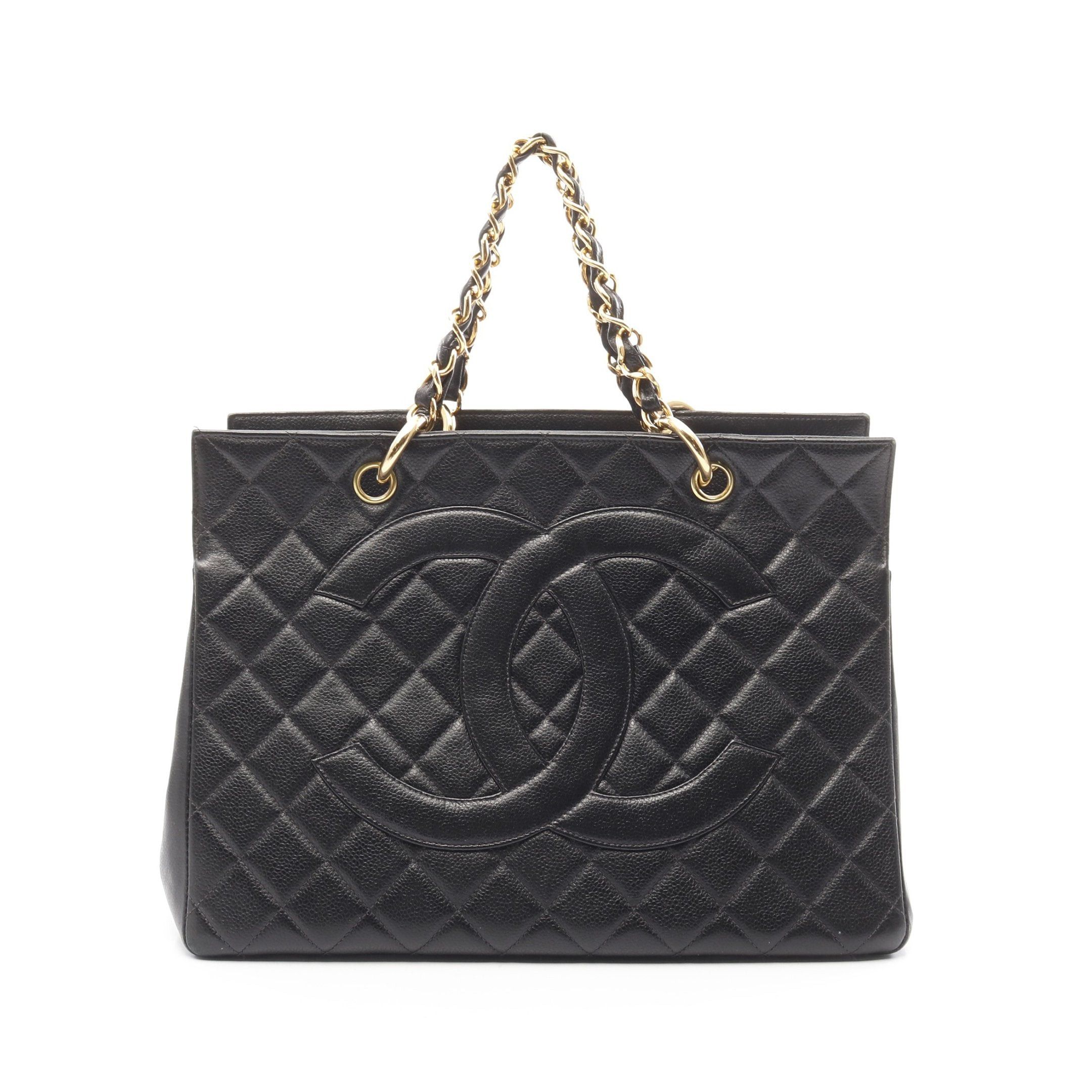 Chanel Chanel Matelasse Big Coco Mark Chain Handbag Tote Bag Caviar Skin Black Gold Hardware Size ONE SIZE - 1 Thumbnail