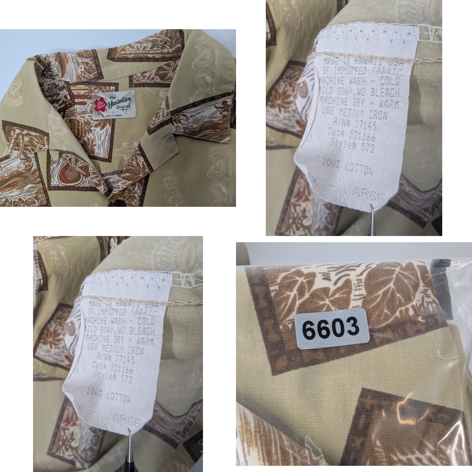 Hilo Hattie Hilo Hattie Hawaiian Shirt Mens XL Beige Brown Floral Short Sleeve Button-Up Vacation Camp Size US XL / EU 56 / 4 - 8 Thumbnail