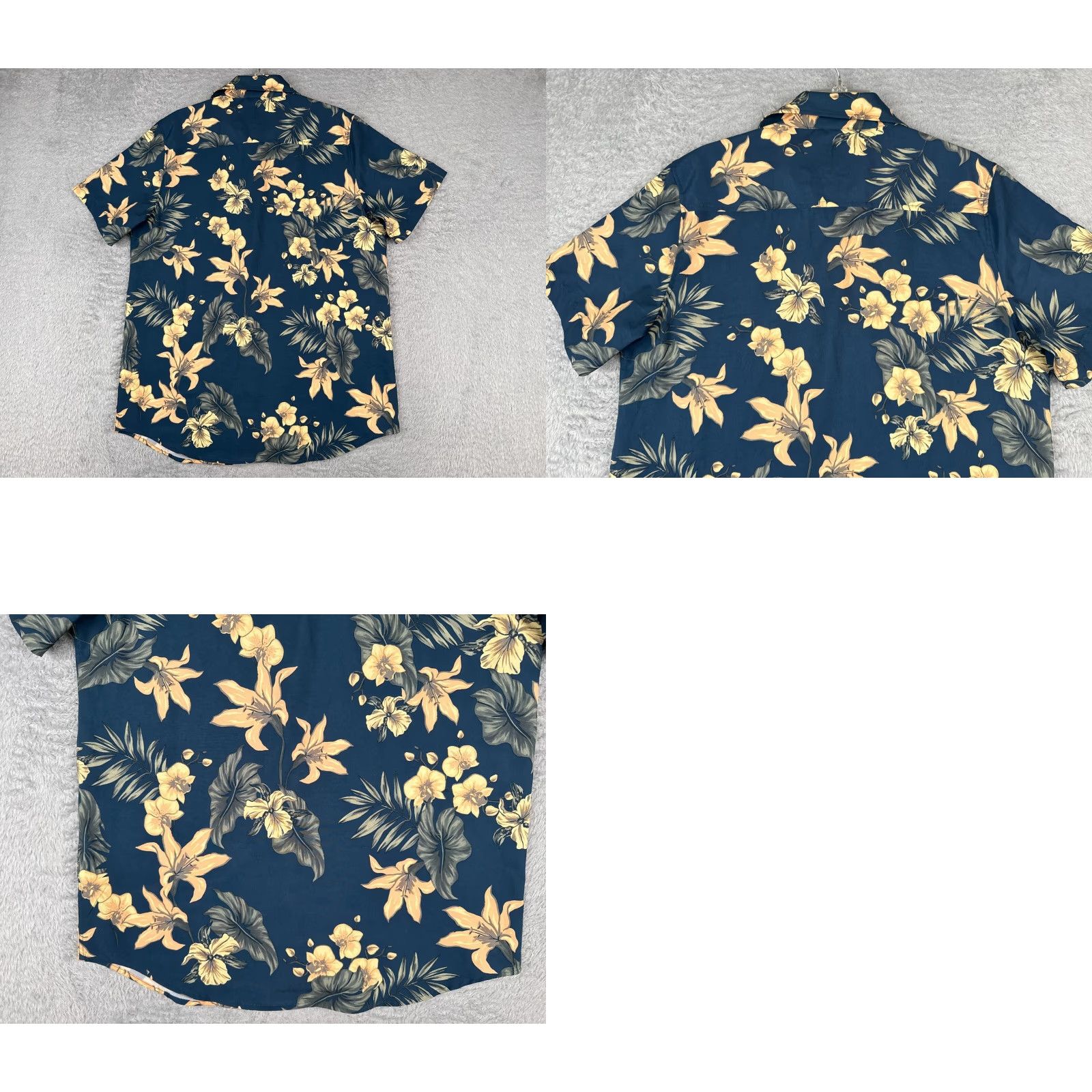 Lapointe Seapointe Shirt Men Medium Blue Yellow Floral Button-Up Hawaiian Size US M / EU 48-50 / 2 - 9 Thumbnail