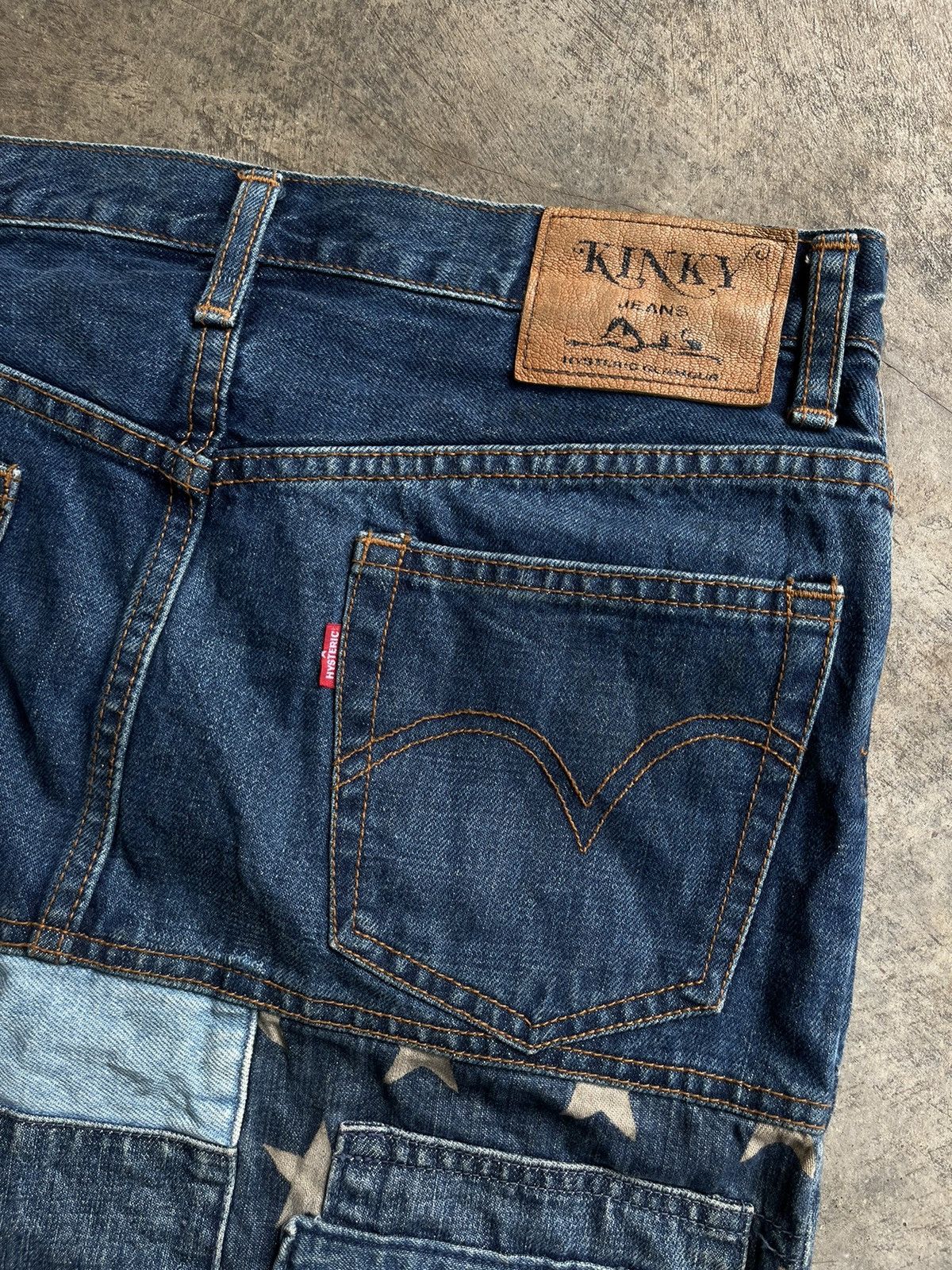 Hysteric Glamour 1990s Hysteric Glamour Kinky Hagi Patcwork Star Denim Skirt Size 32" / US 10 / IT 46 - 12 Thumbnail