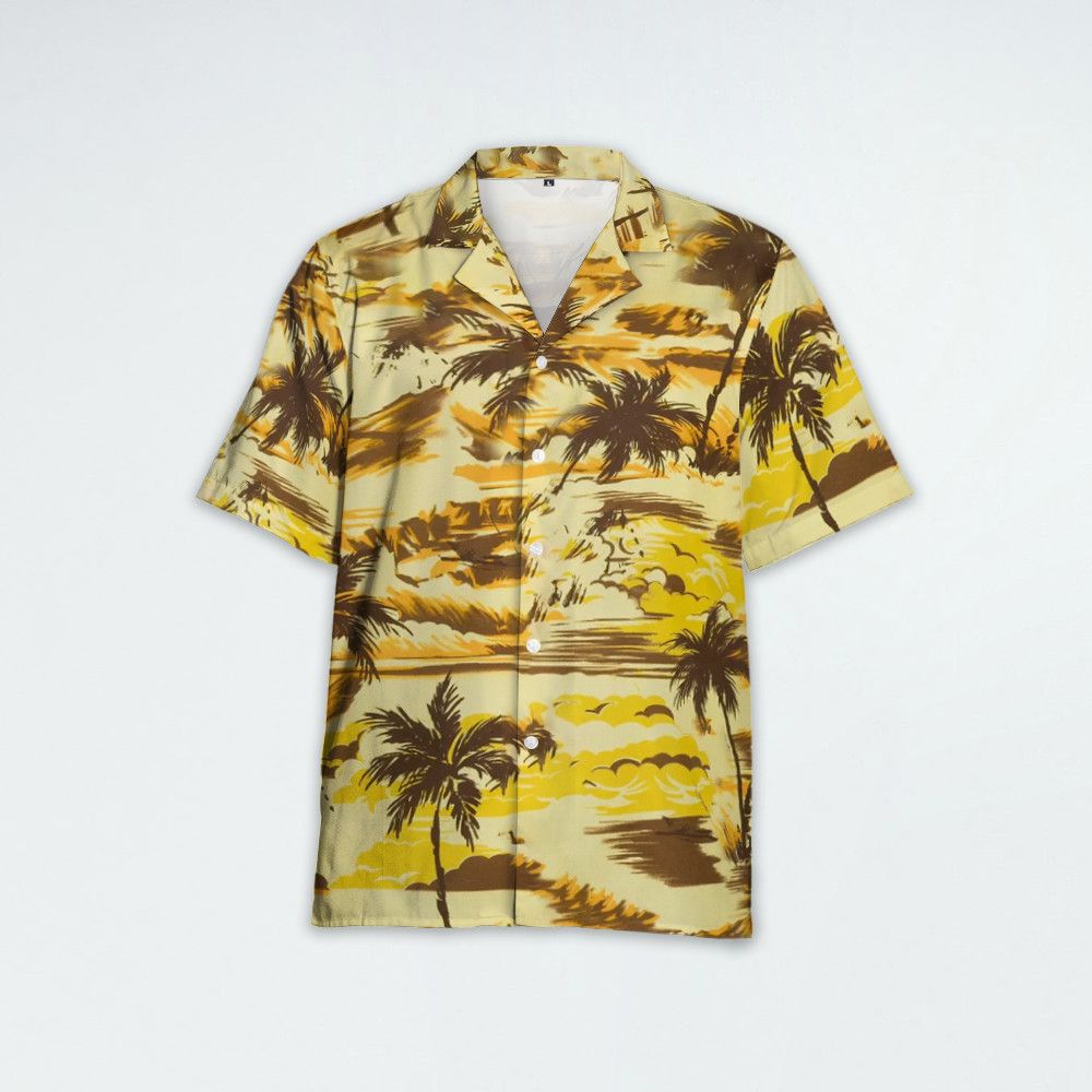 Designer × The Unbranded Brand Camp-Collar Palm Tree-Print Shirt | Tropical Vibes Size US S / EU 44-46 / 1 - 3 Thumbnail