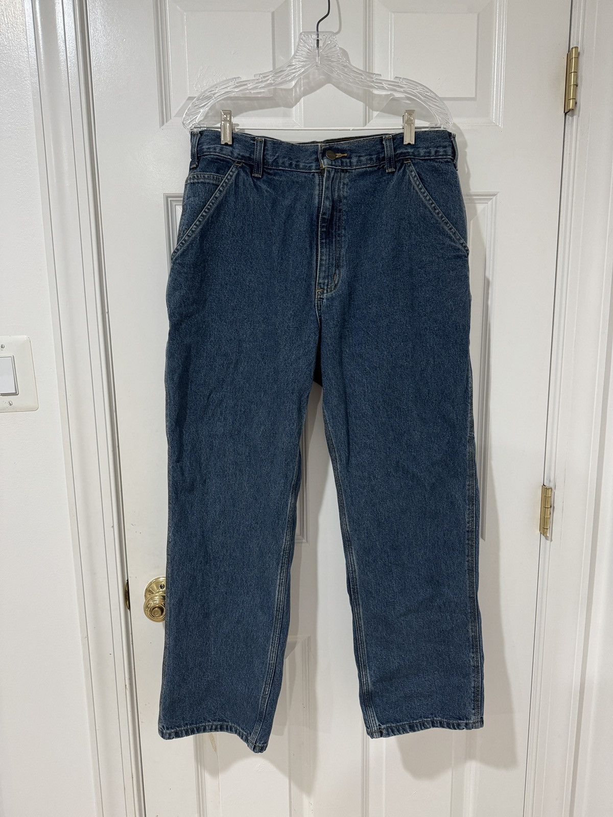 Carhartt Carhartt Utility Wide Fit Work Jeans SIZE 35x28 Size US 35 - 1 Thumbnail