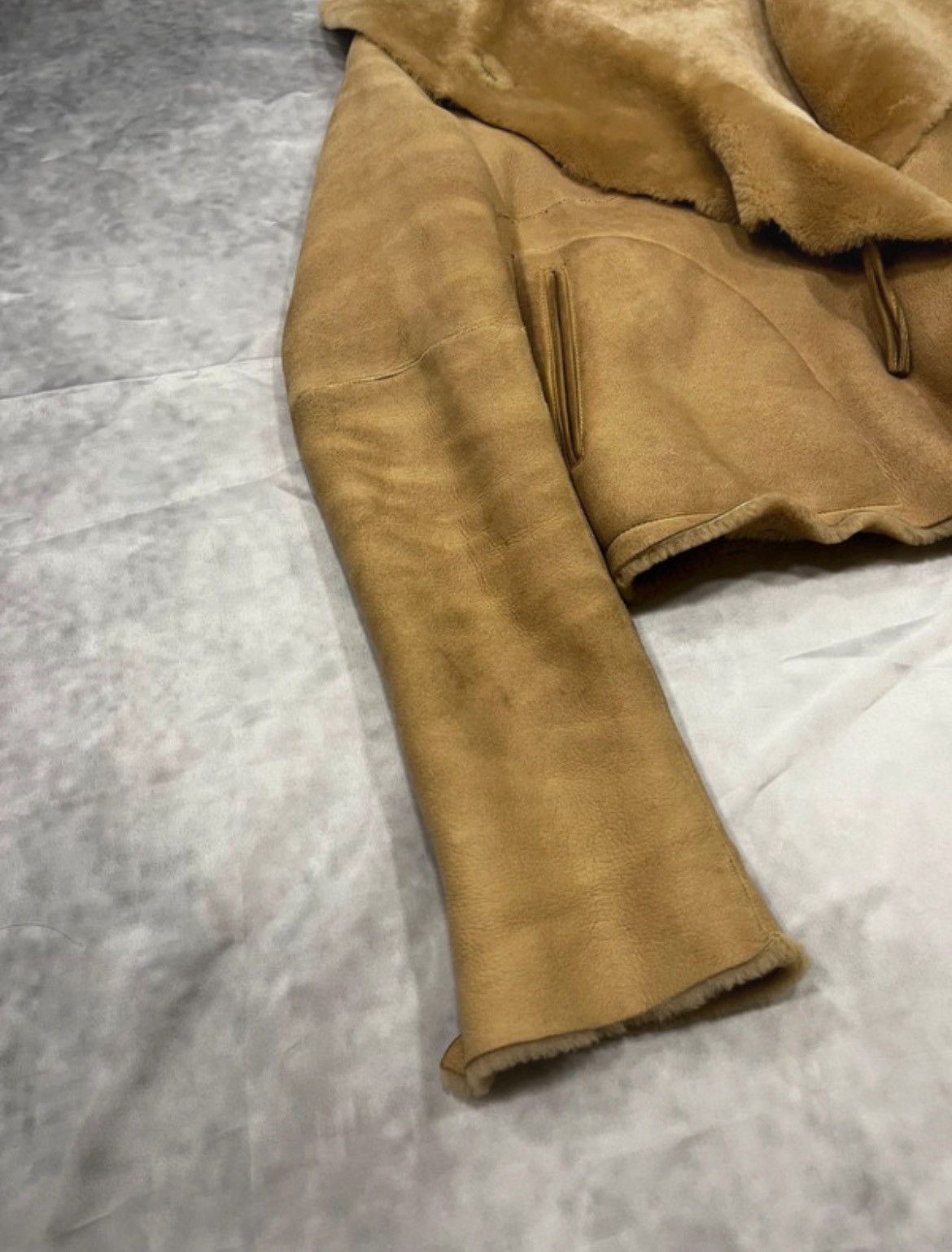 Issey Miyake Issey Miyake Shearling Leather Jacket Vintage Avant Garde Size M / US 6-8 / IT 42-44 - 5 Thumbnail
