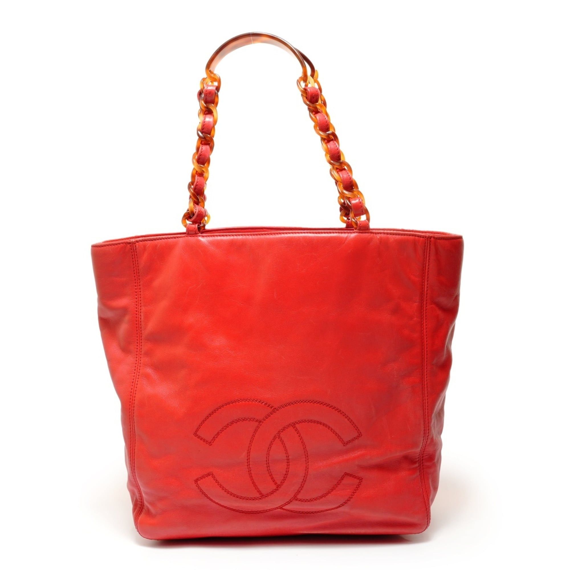 Chanel Chanel Coco Mark Tote Bag, Red Size ONE SIZE - 1 Thumbnail