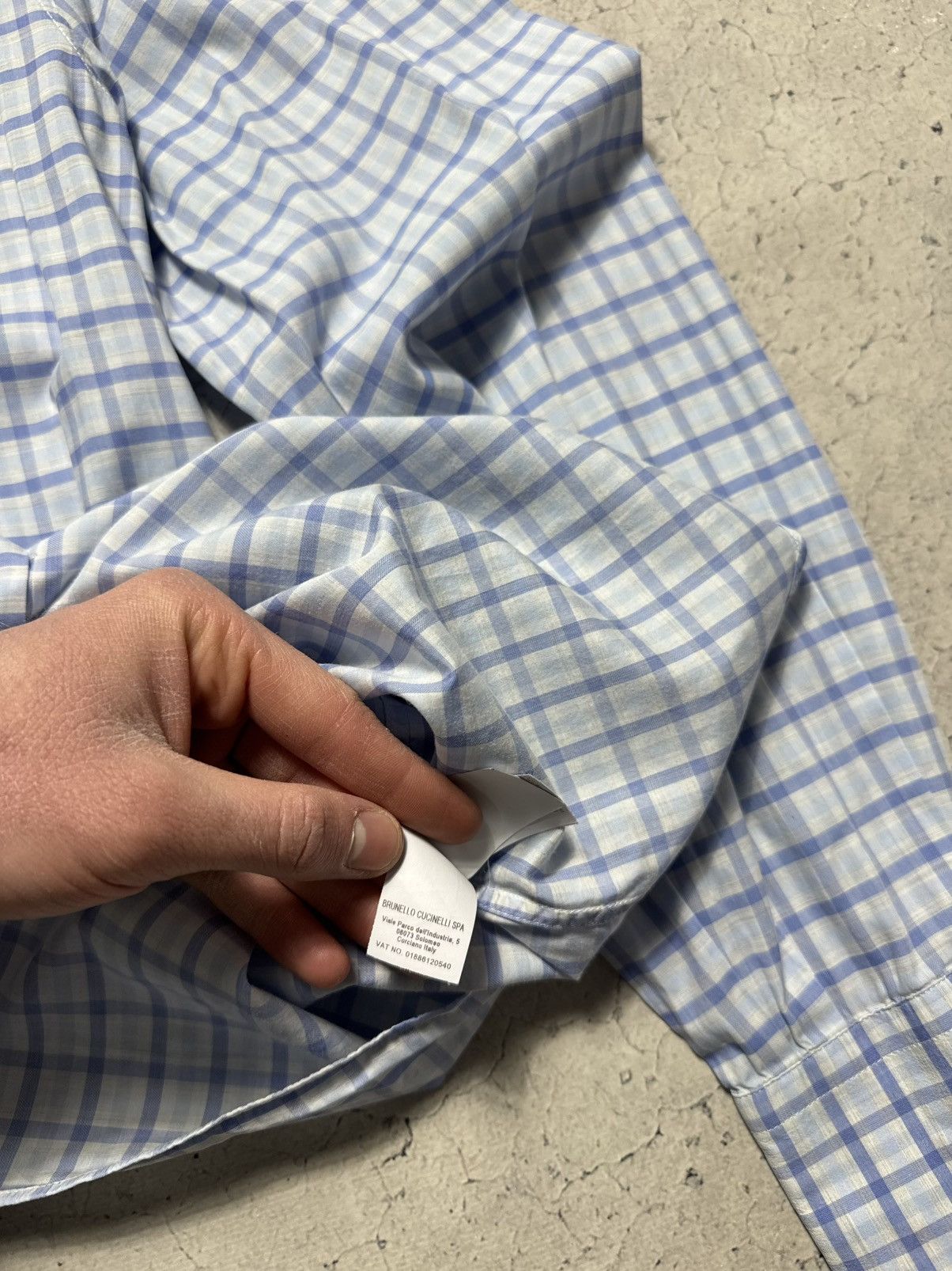 Brunello Cucinelli Brunello Cucinelli Check Button Up Luxury Shirt Size M Size US M / EU 48-50 / 2 - 10 Thumbnail