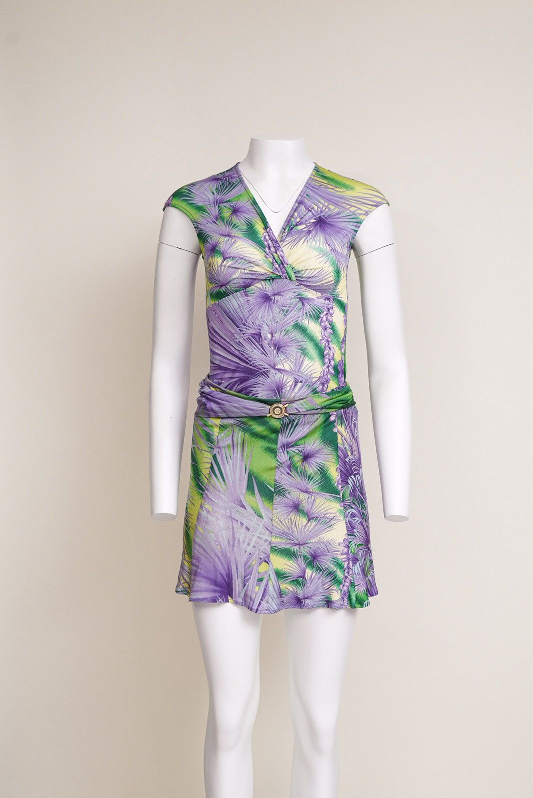 Versace Versace Floral Purple Top & Skirt Set Size ONE SIZE - 2 Thumbnail