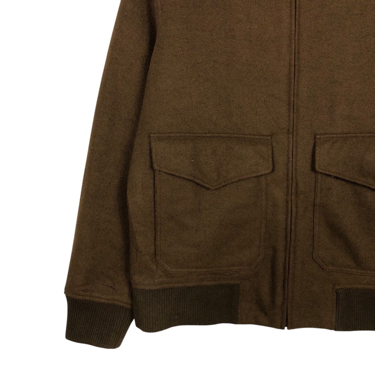 Japanese Brand 📌Rich Brown Vintage Wool Bomber Jacket Uniqlo Issey Miyake Size US M / EU 48-50 / 2 - 5 Thumbnail