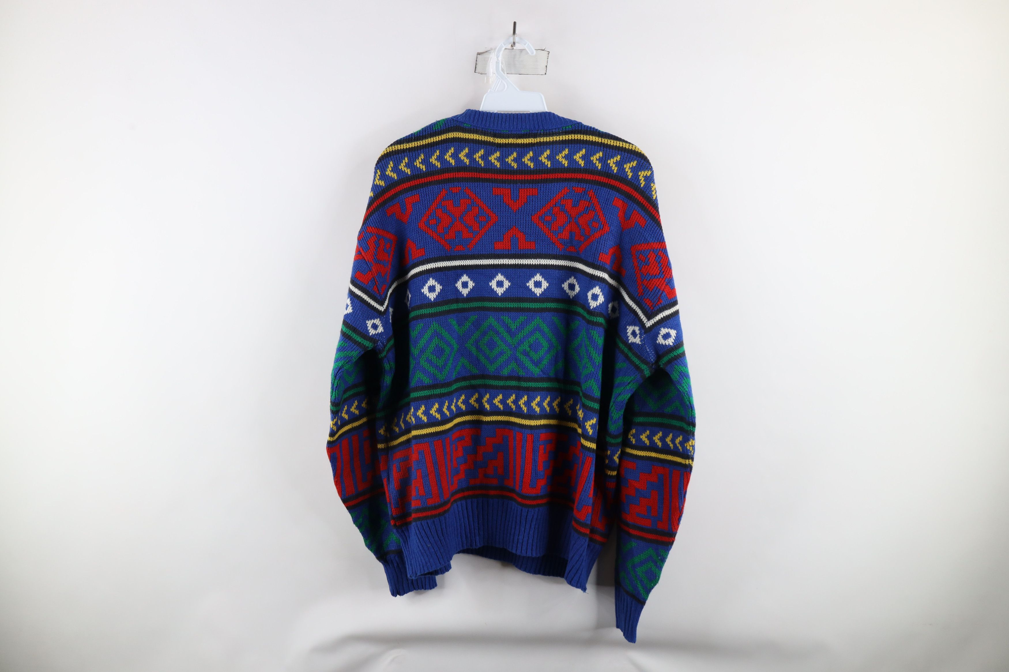 Vintage Vintage 90s Streetwear Southwestern Knit Crewneck Sweater Size US XL / EU 56 / 4 - 6 Thumbnail