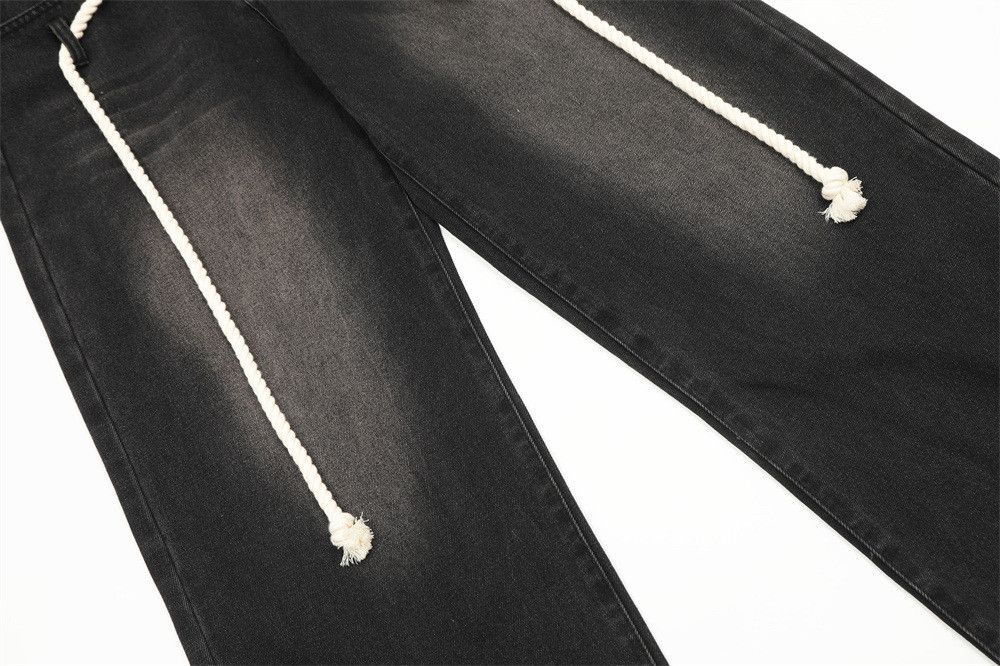 Japanese Brand × Jean Men's loose hemp rope belt with pendant jeans Size US 32 / EU 48 - 5 Thumbnail