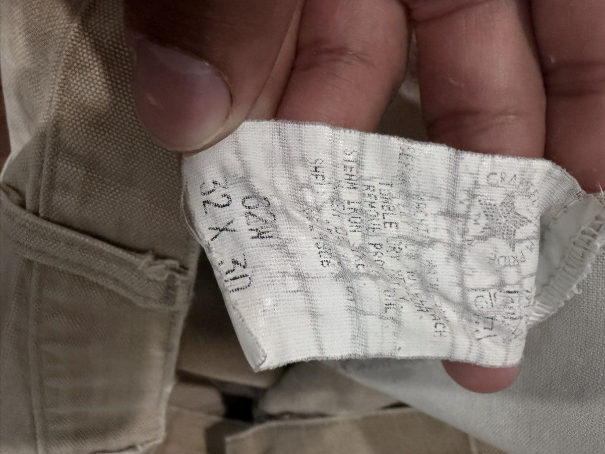 Carhartt Distressed Double Knee Carhartt 62W Men's Beige Cotton Pants Size US 31 - 7 Thumbnail