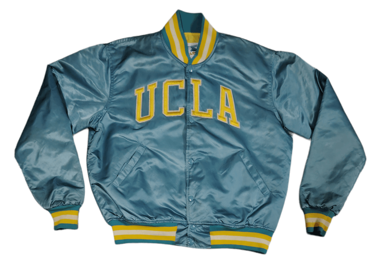 image of American College x Starter Vintage Ucla Starter Satin Jacket in Blue, Men's (Size Large)