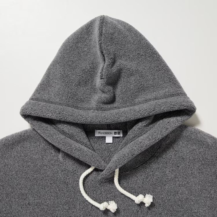 JW Anderson × Uniqlo Large Gray Fleece Pullover Hoodie Long-Sleeve Sherpa JW Size US L / EU 52-54 / 3 - 14 Thumbnail