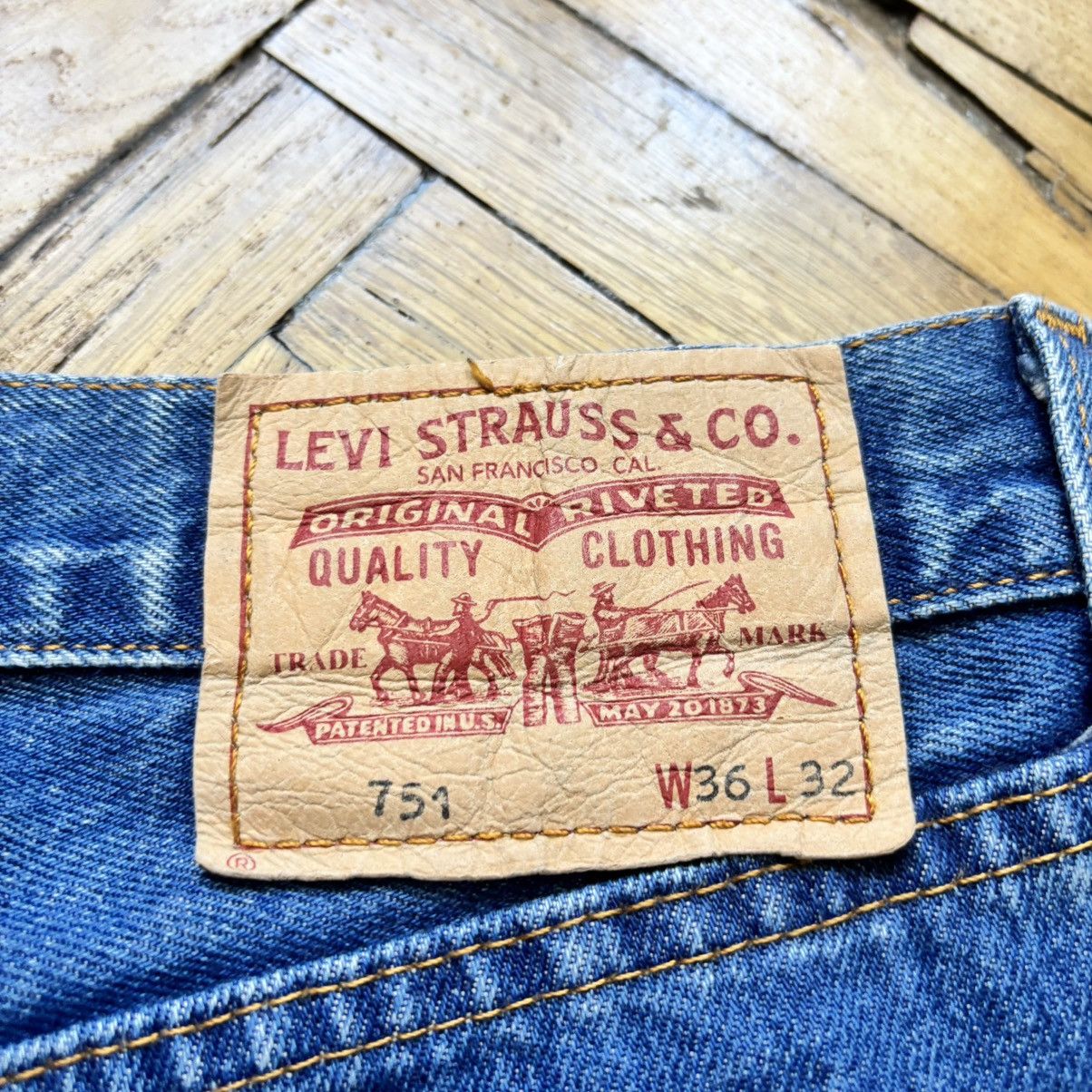 Levi's Vintage Y2K Levi’s 751 02 denim pants Japan style Size US 36 / EU 52 - 4 Thumbnail