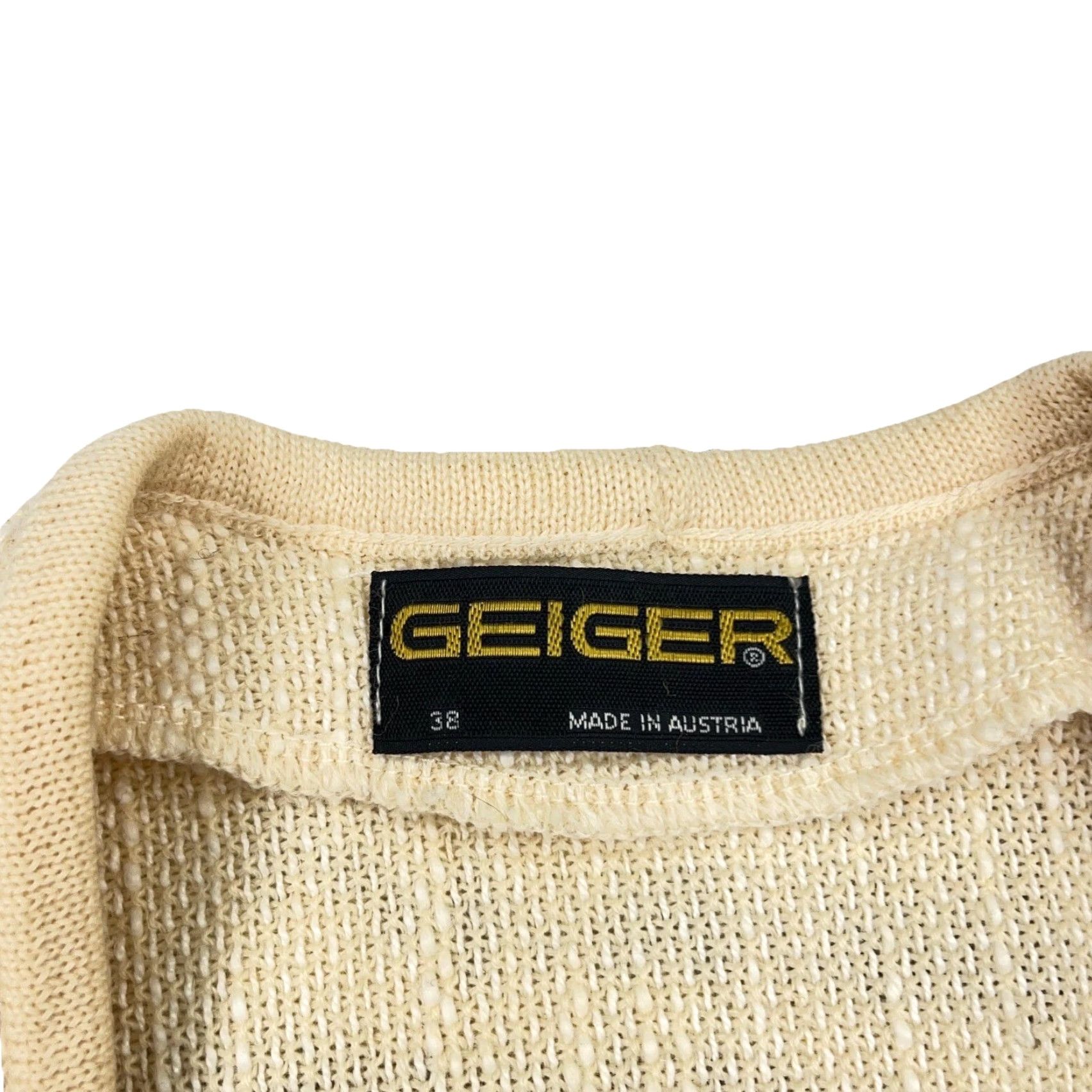 Vintage VINTAGE Geiger Cardigan Sweater Women 38 Cream White Pockets Mock Neck 90s Boho Casual Size XS / US 0-2 / IT 36-38 - 4 Thumbnail