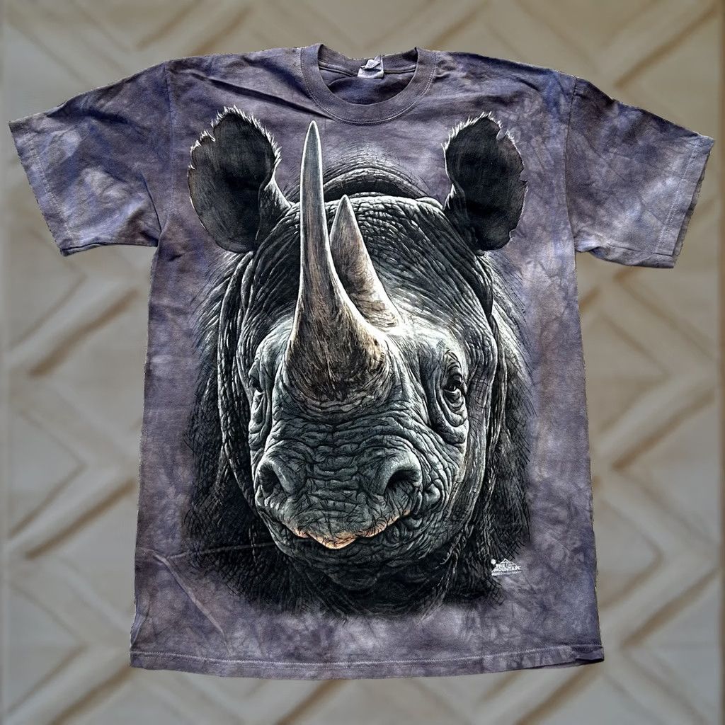 The Mountain The Mountain Rhino T-Shirt L Unisex Adults Regular Gray Cotton Rhino Face Cancel Size US L / EU 52-54 / 3 - 1 Thumbnail