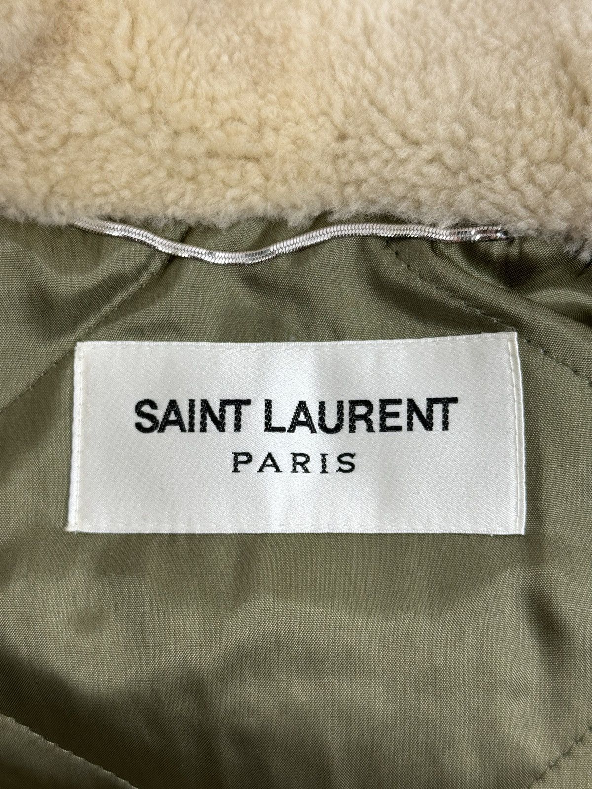 Saint Laurent Paris CAMOUFLAGE REAL SHEARLING HOOD JACKET Size US S / EU 44-46 / 1 - 5 Thumbnail