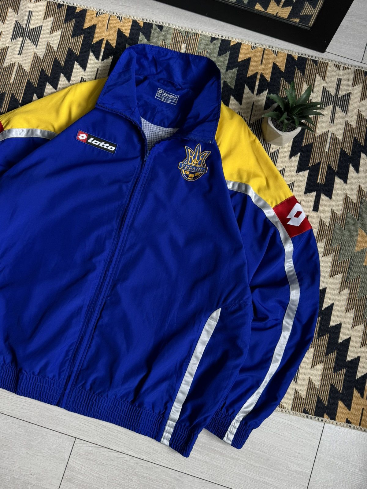 Lotto Sport Vintage Lotto Ukraine 2006-08 Soccer Jacket Blockcore Size US XXL / EU 58 / 5 - 6 Thumbnail