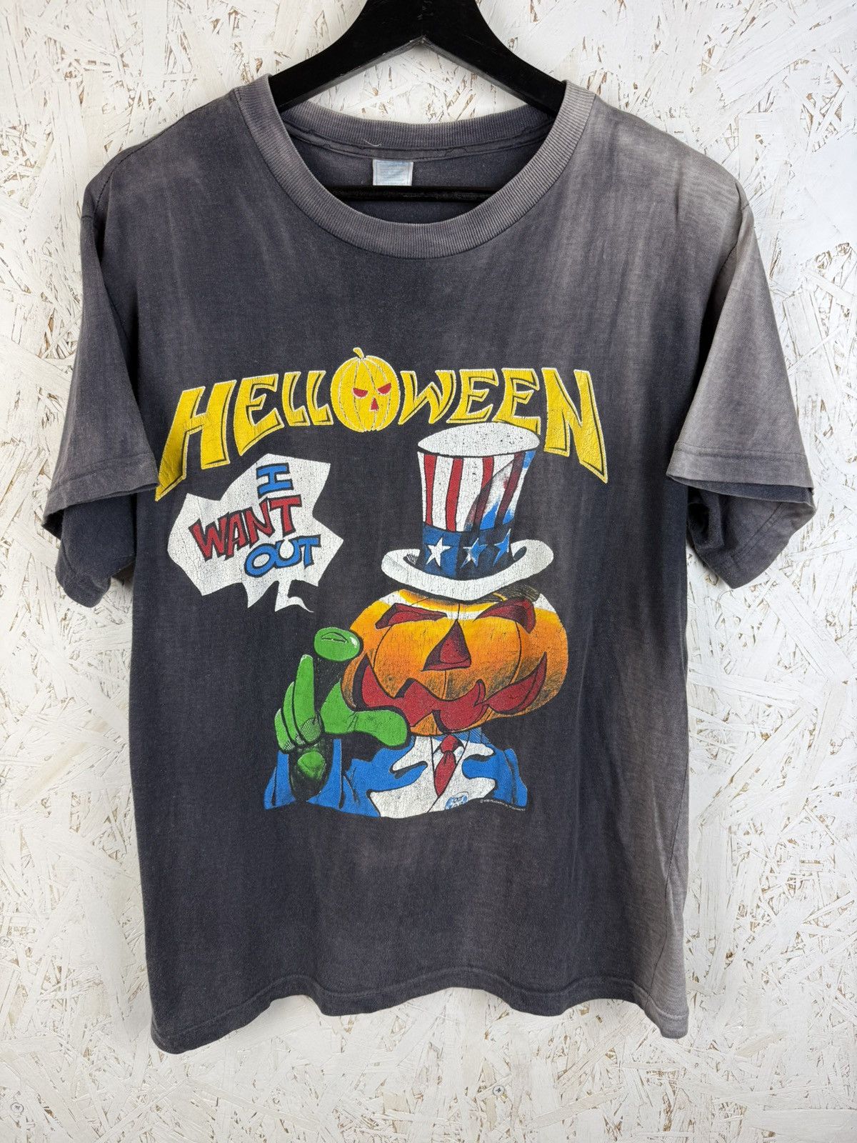 Band Tees 80s Helloween 1988/89 I Want Out Pumpkins Fly Free T-Shirt M Size US M / EU 48-50 / 2 - 1 Thumbnail