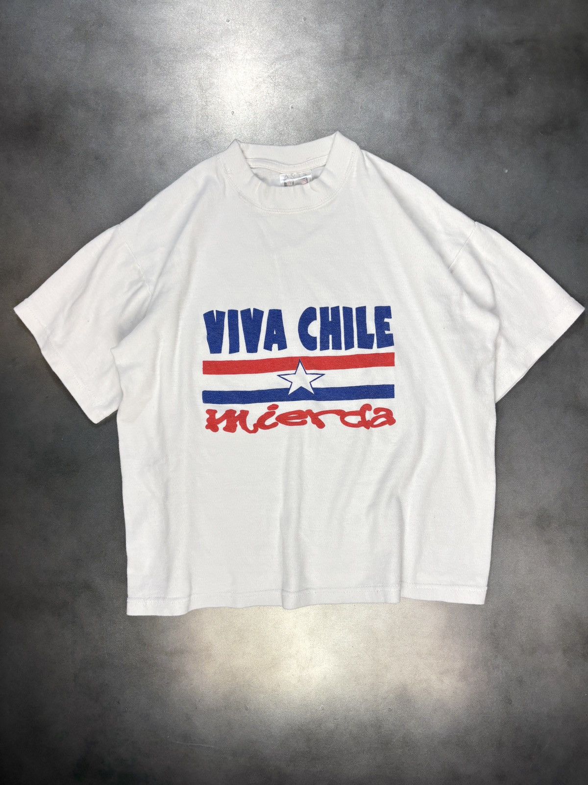 Vintage 1980s Vive Chile Muerde! Vintage Political Protest Allende Size US S / EU 44-46 / 1 - 7 Thumbnail