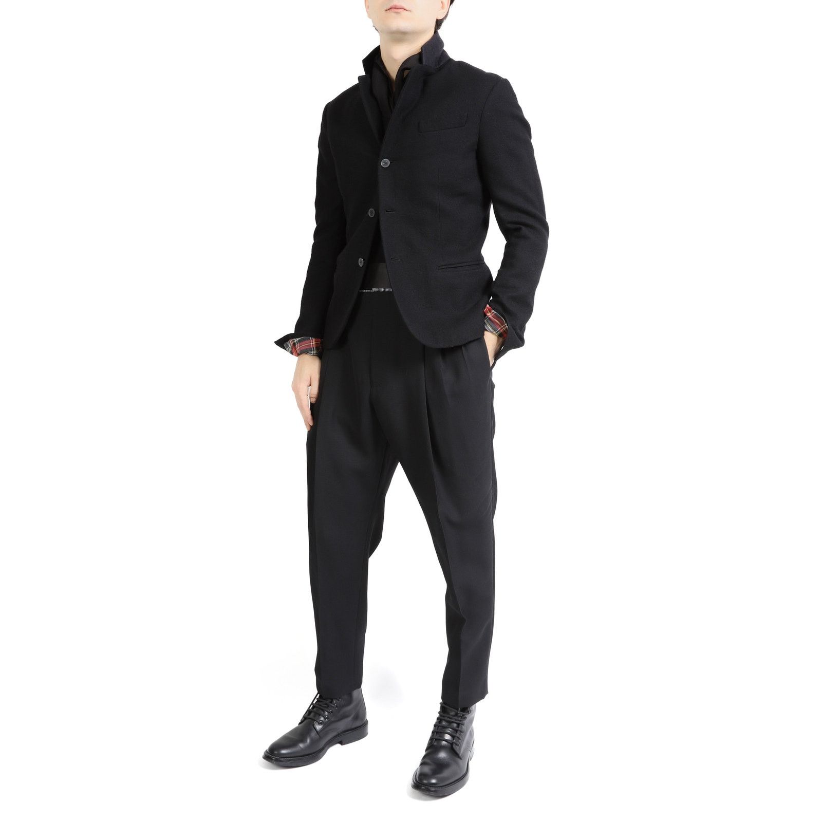 Haider Ackermann FW17 Velvet Collar Blazer in Black Wool Size 48R - 3 Thumbnail