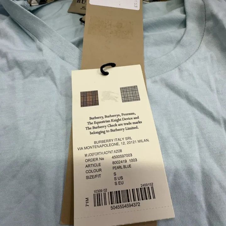 Burberry Burberry Logo Embroidered Casual T-Shirt for Men-