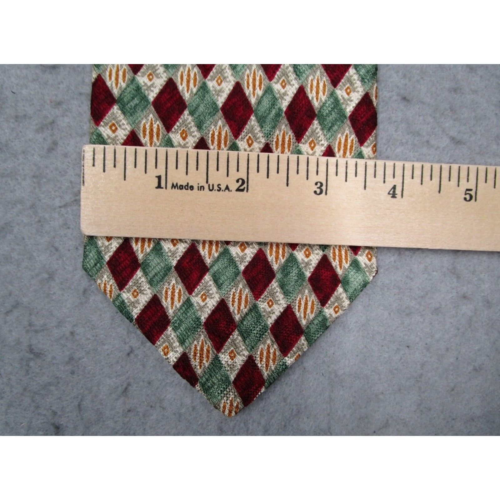 Ermenegildo Zegna Ermenegildo Zegna Tie Mens Red Silk Designer Diamond Holidays Made in Italy Size ONE SIZE - 3 Thumbnail