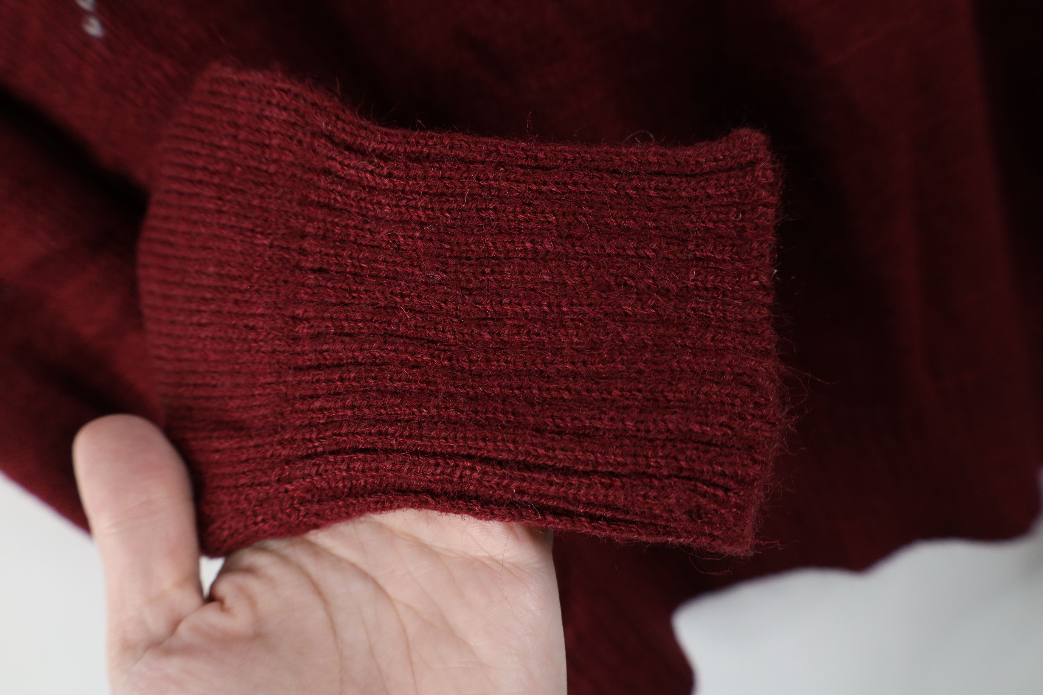 Vintage Vintage 70s Streetwear Diamond Knit Crewneck Sweater Red Size L / US 10 / IT 46 - 6 Thumbnail