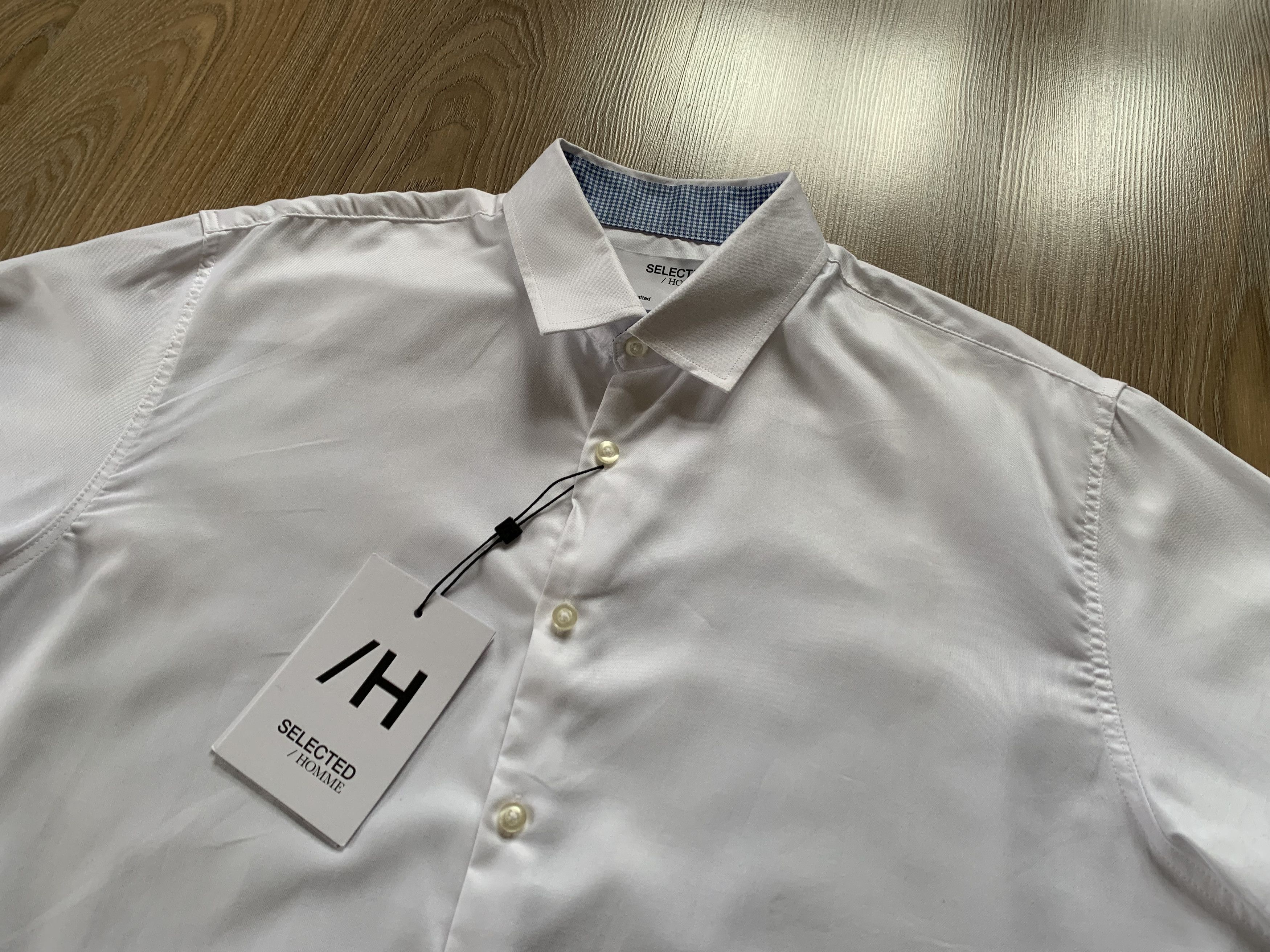 Selected Homme Selected Homme New White Basic Long Sleeve Shirt Size US XL / EU 56 / 4 - 4 Thumbnail