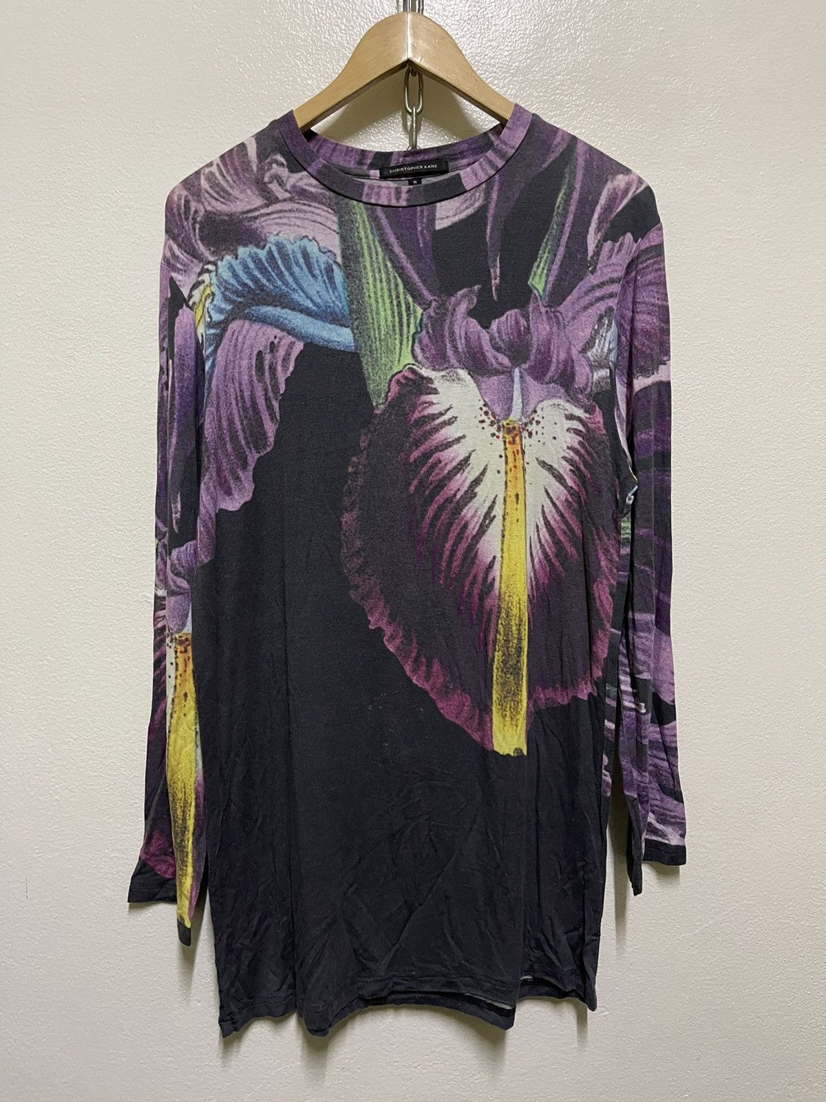 image of Christopher Kane Full Print T Shirt in Grey, Women's (Size Medium)