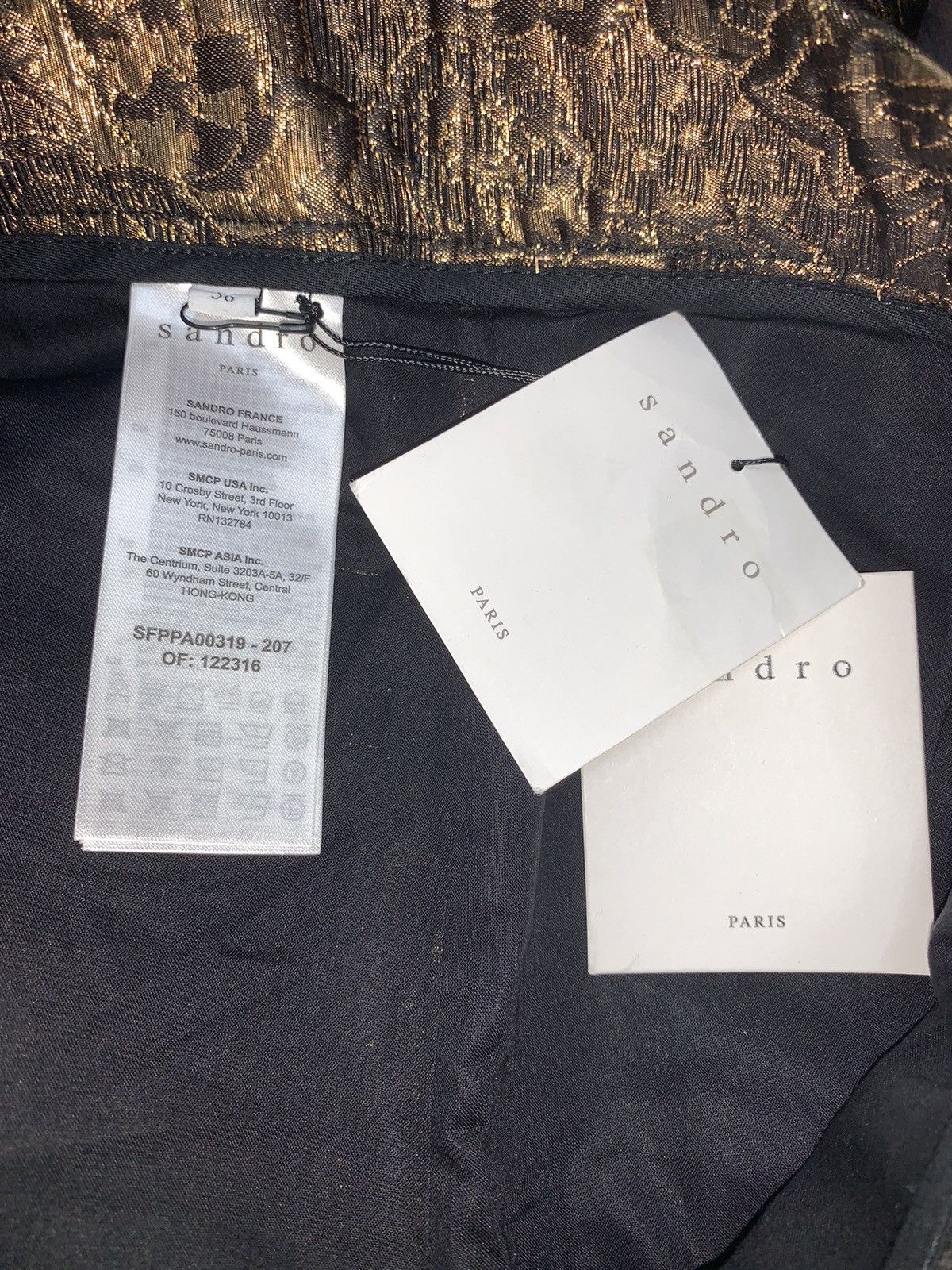 Sandro Sandro paris Goldy Brocade Cropped Pants Size 25" / US 0 / IT 36 - 5 Thumbnail