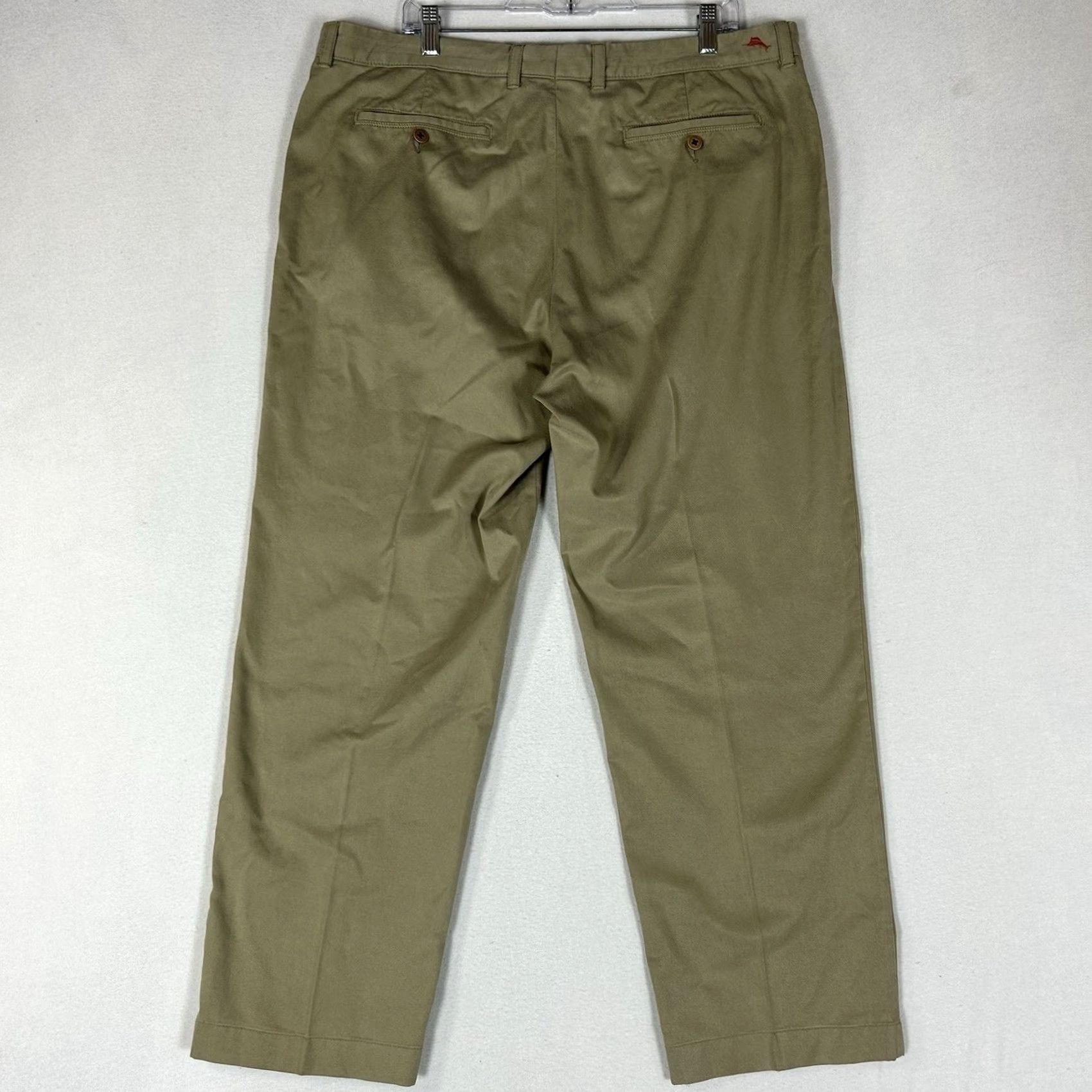 Tommy Bahama Tommy Bahama Flat Front Chino Pants Men 38x30 Beige Khaki Golf Stretch Tencel Size US 38 / EU 54 - 7 Thumbnail