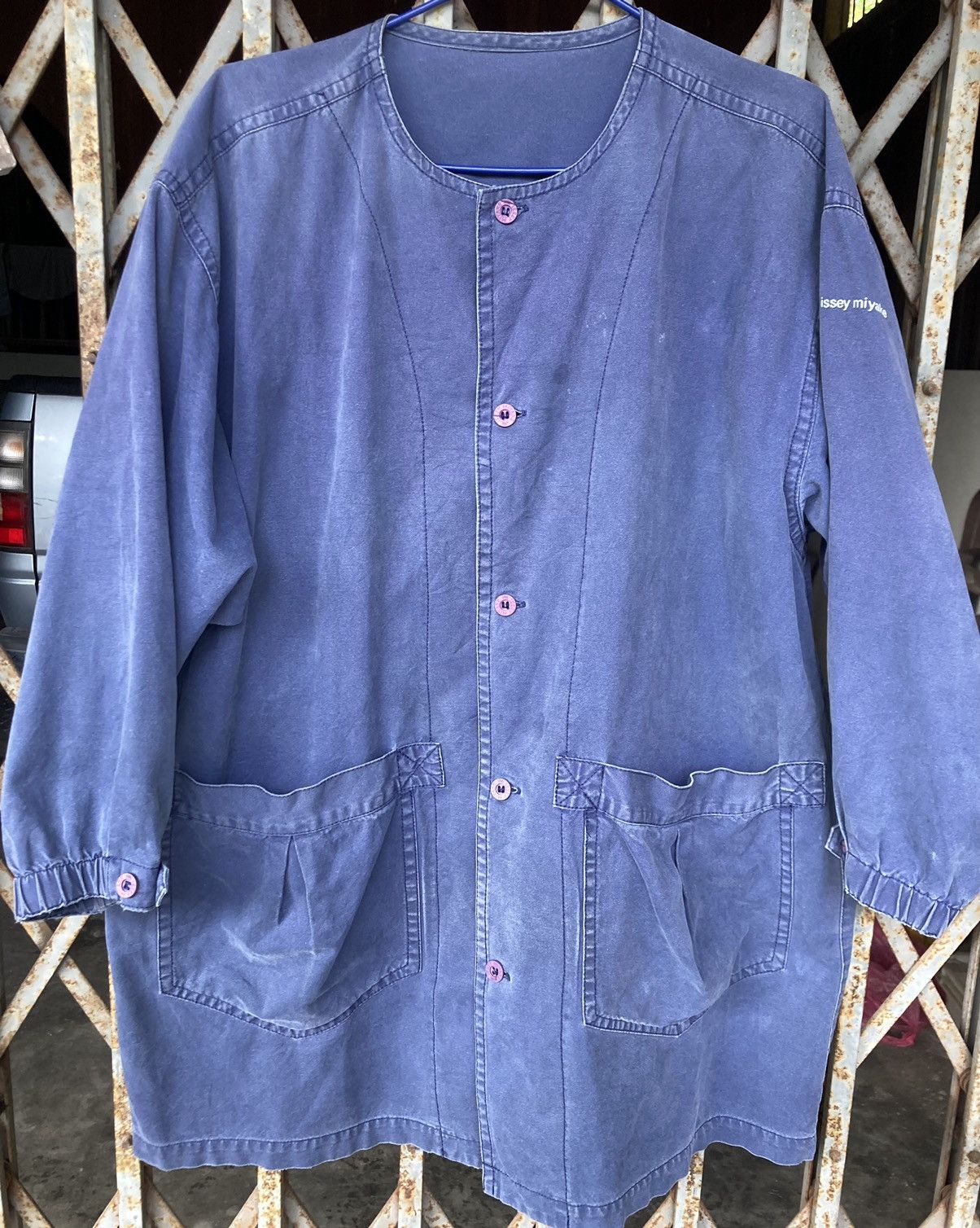 Indigo × Issey Miyake × Vintage Vintage Indigo Parka Bottom Up 80s Size US L / EU 52-54 / 3 - 1 Thumbnail