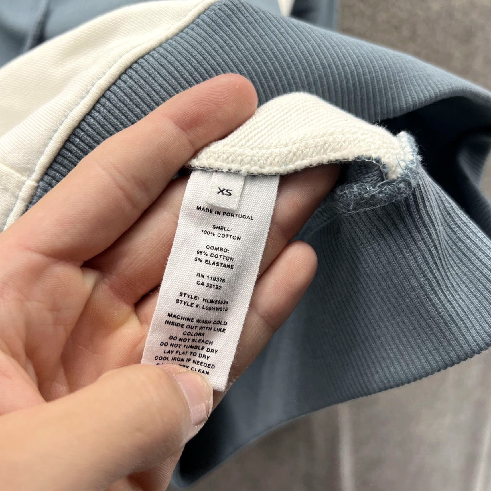 Helmut Lang Helmut Lang Hoodie Womens XS Blue Colorblock Fleece Raglan Pockets Pullover Size XS / US 0-2 / IT 36-38 - 5 Thumbnail