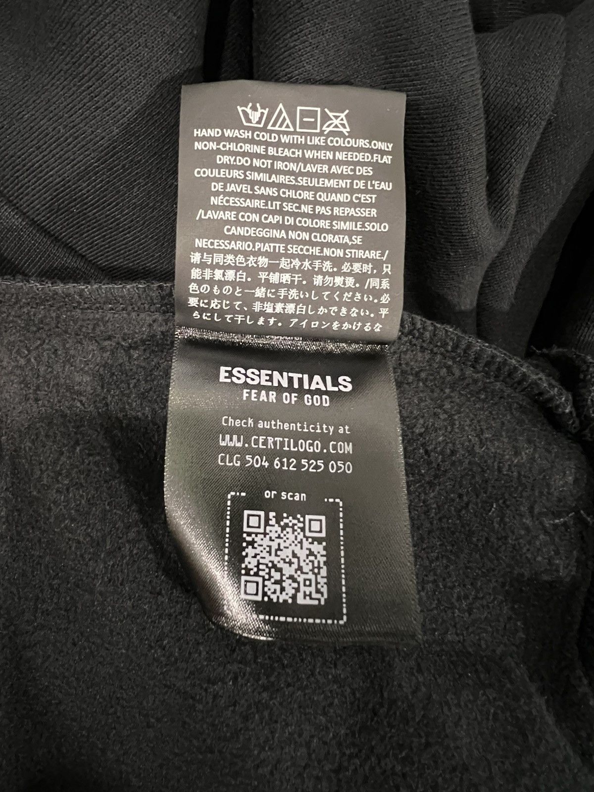 Fear of God Essentials jet black classic fleece Hoodie Size US XL / EU 56 / 4 - 4 Thumbnail