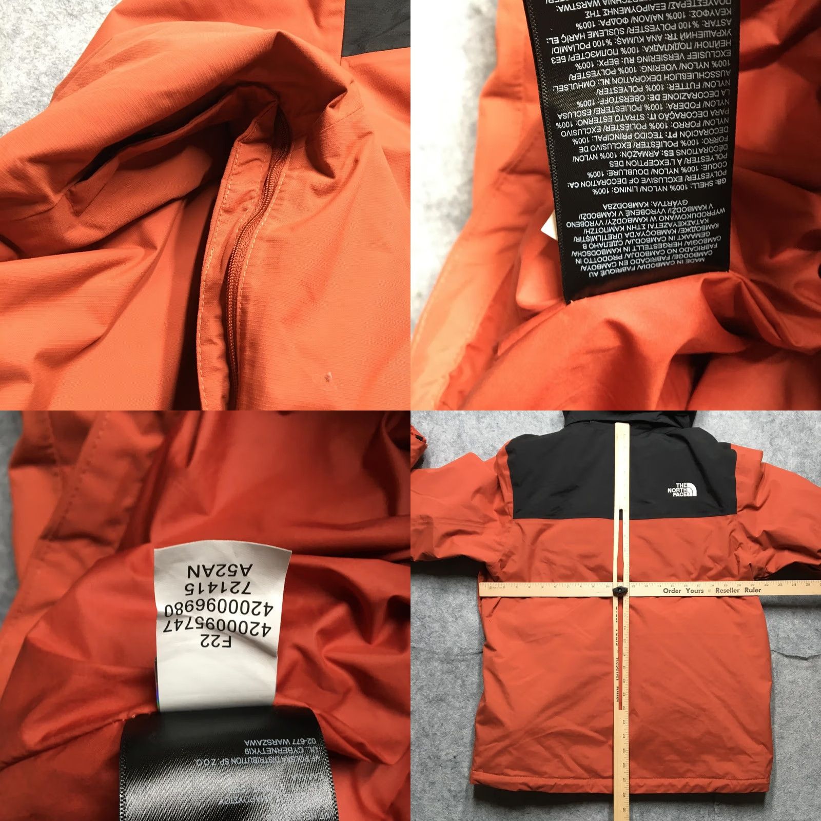 The North Face The North Face DryVent Jacket Mens M Orange 3 in 1 Hooded Waterproof Windproof Lined Pockets Zip Polyester Ski Snow Triclimate Size US M / EU 48-50 / 2 - 9 Thumbnail